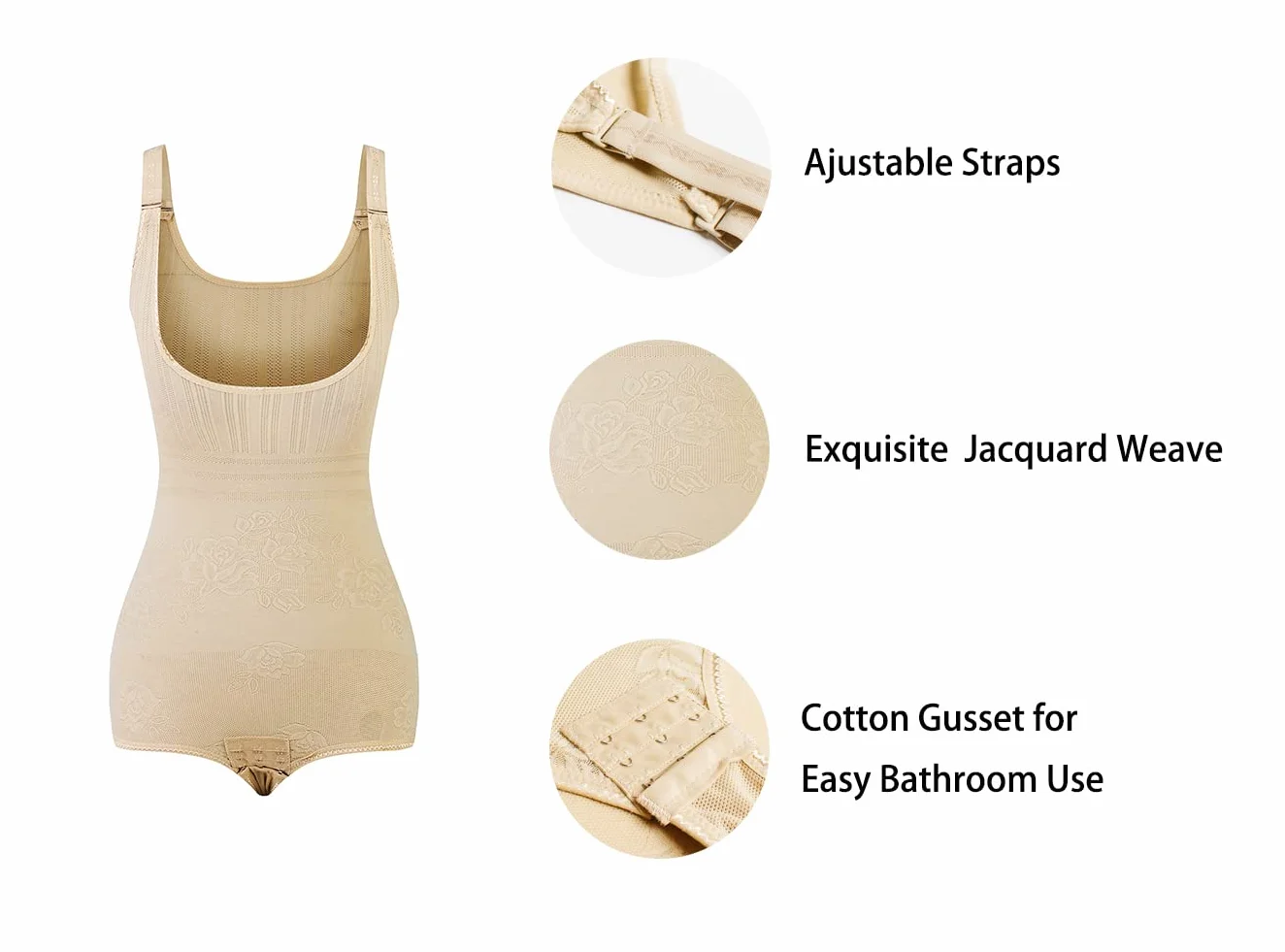 KSKshape Bezszwowe body modelujące sylwetkę z otwartym biustem bielizna modelująca mocne body dla kobiet