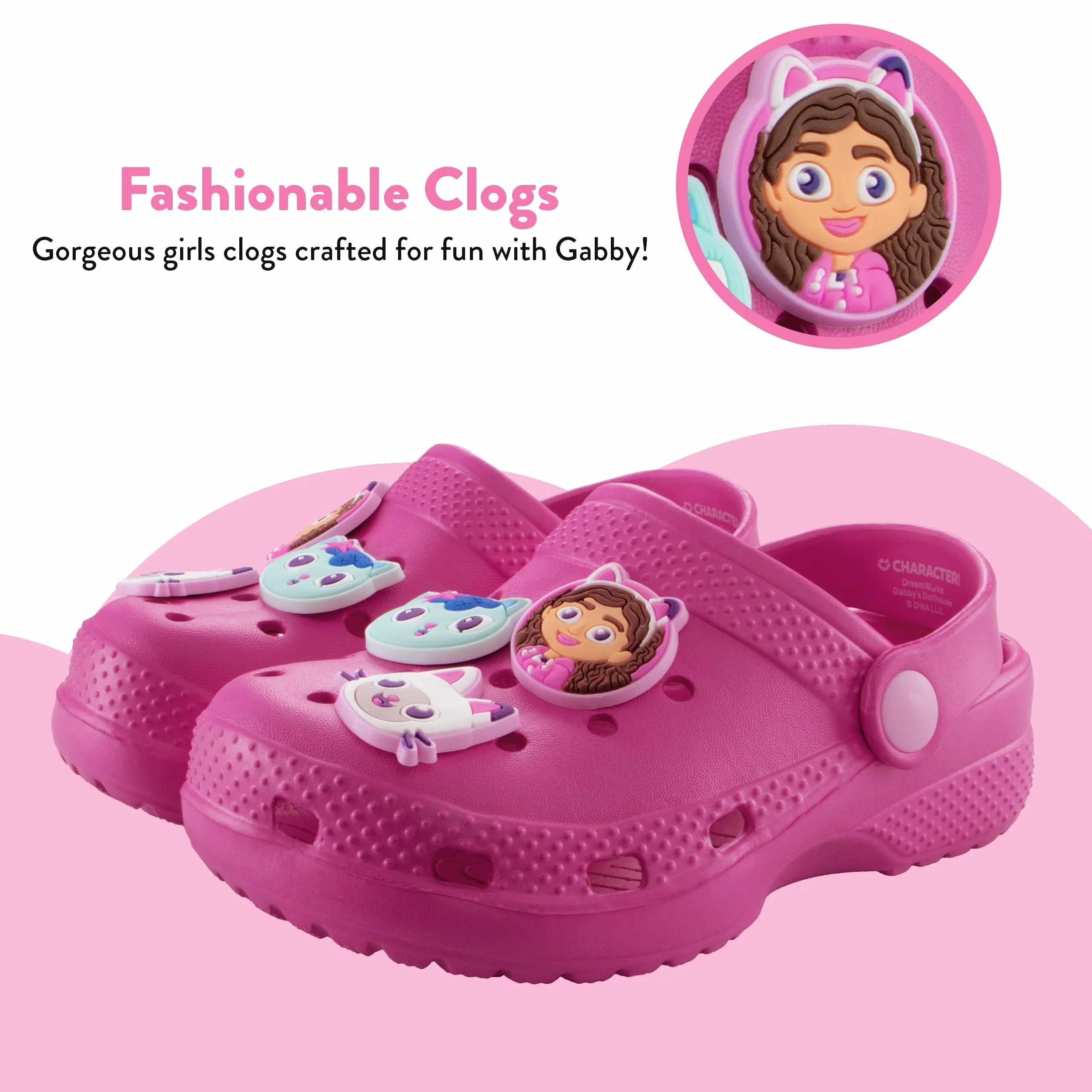 DreamWorks Gabby’s Dollhouse Chodaki Dziewczęce, Buty dla Dziewczynek, Letnie Buty Dziecięce