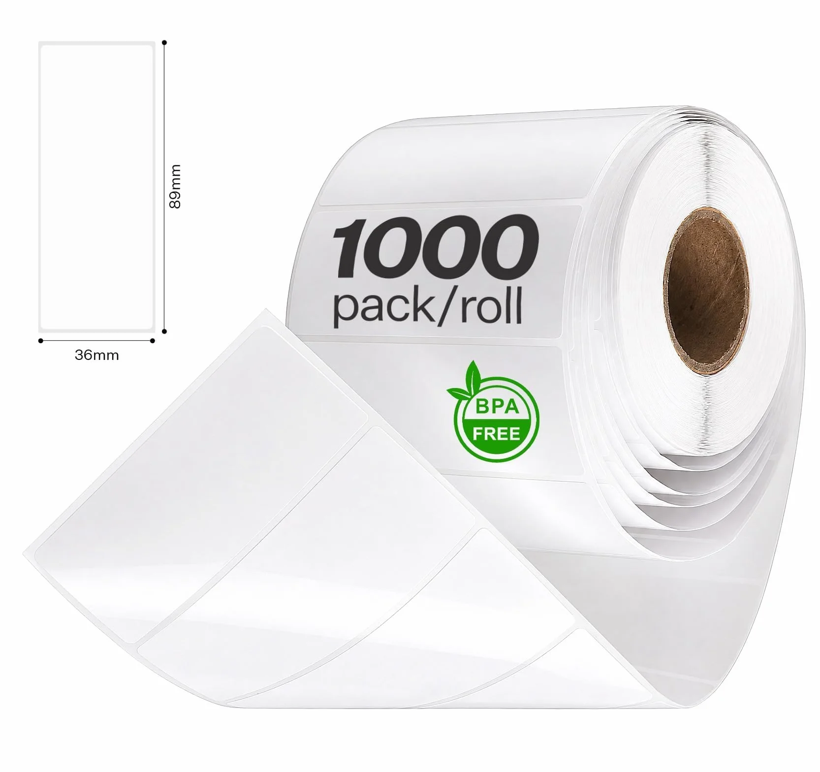 1000 samoprzylepnych etykiet adresowych na rolce samoprzylepnych naklejek 89 mm x 36 mm