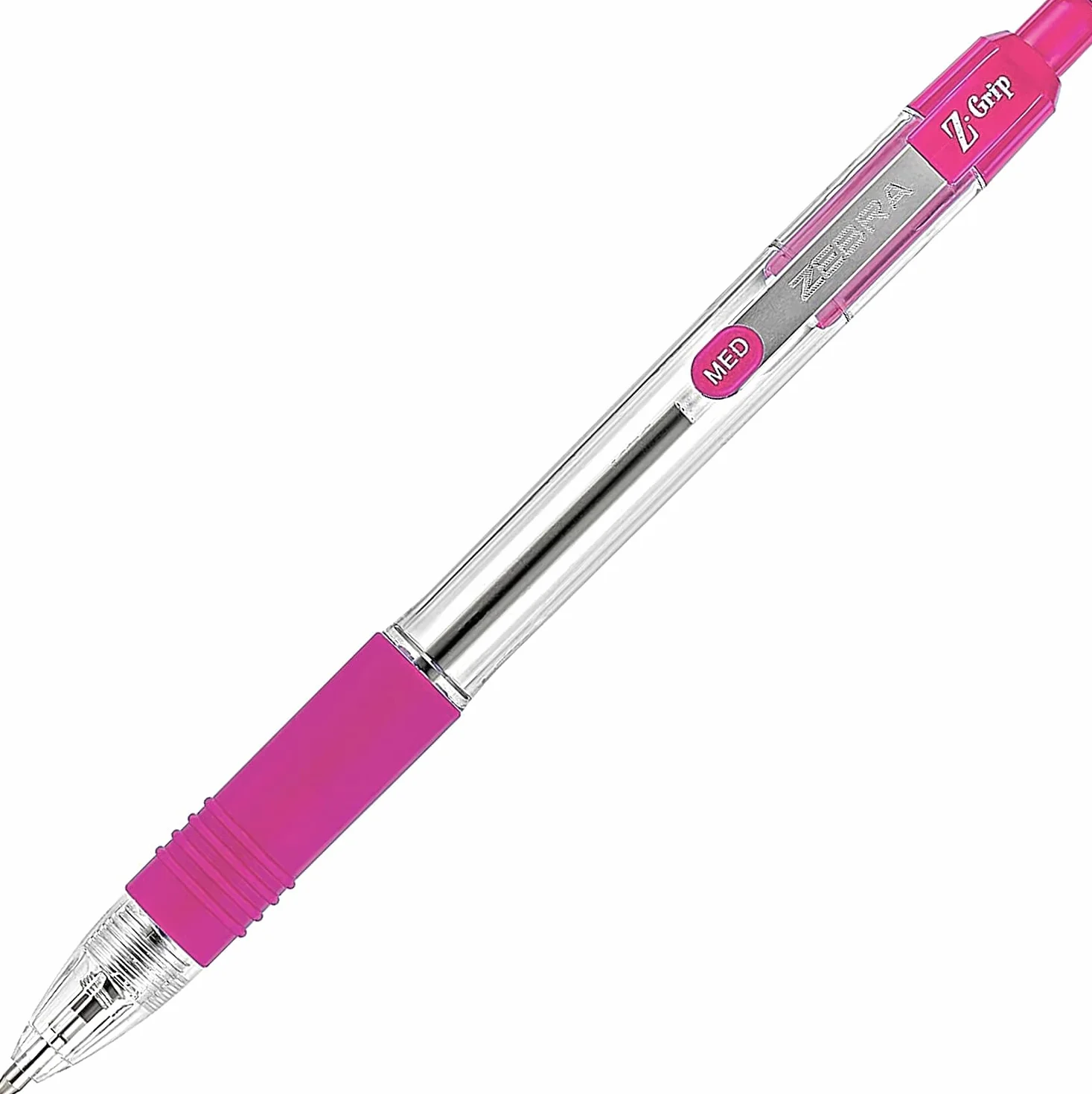 Zebra Z-Grip chowany długopis kulkowy - stalówka 1,0 mm - różowy atrament - (3)