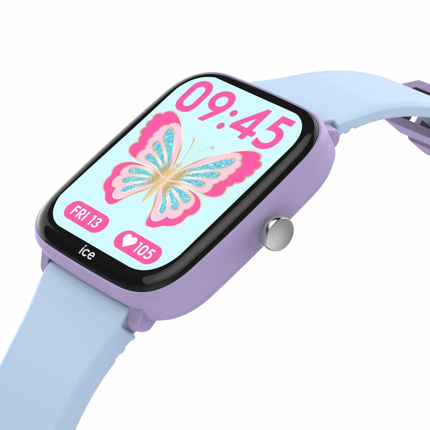 Ice-Watch - ICE Smart Junior 3.0 - Prostokątny zegarek dla dzieci z silikonowym paskiem (1,75 cala) - Śledzenie aktywności sportowej, stoper, gry, tętno, krokomierz