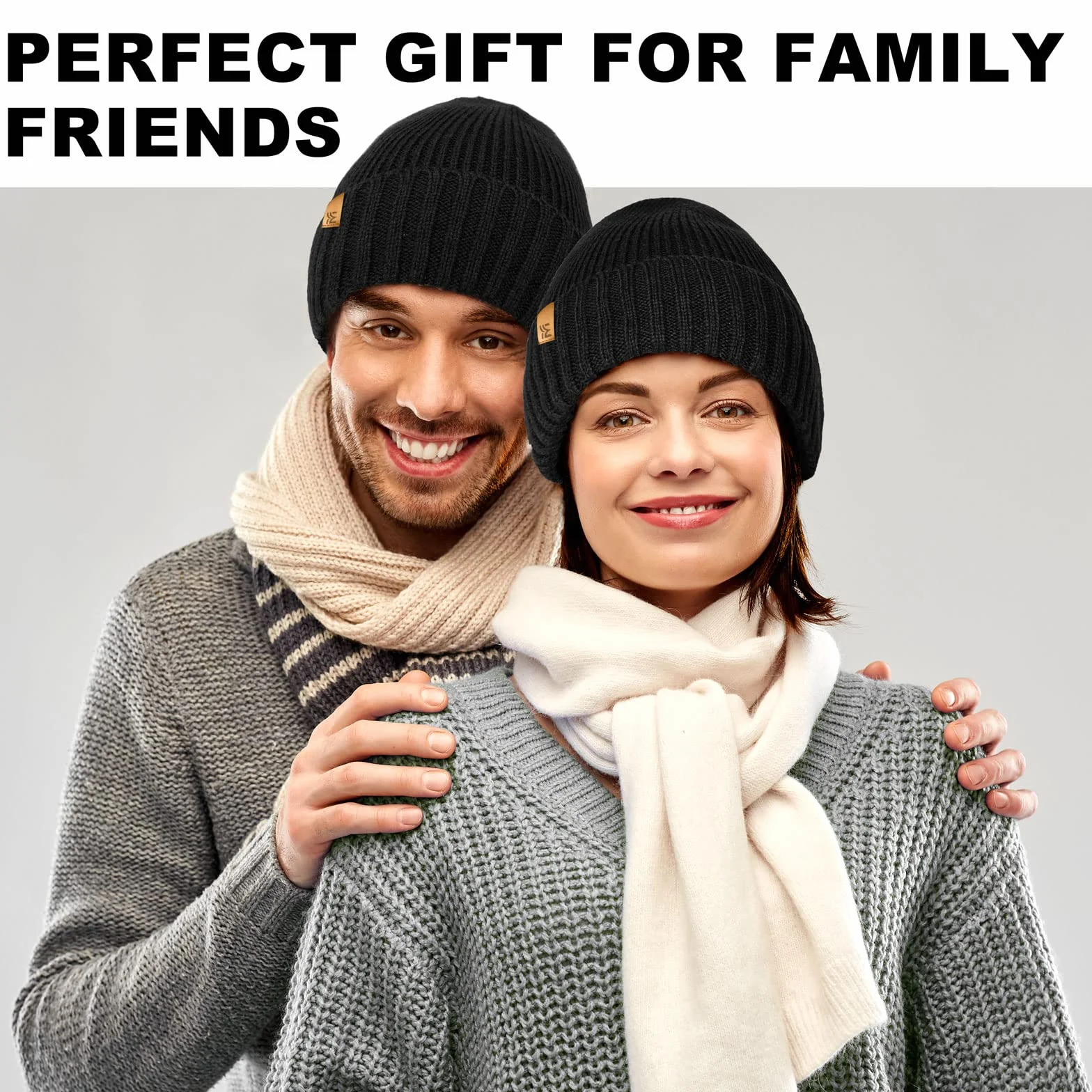 Męska Czapka Zimowa na Zimę, Thinsulate Ocieplenie i Wiatroszczelna Wełniana Beanie, Unisex Ciepła Strickmütze dla Kobiet i Mężczyzn