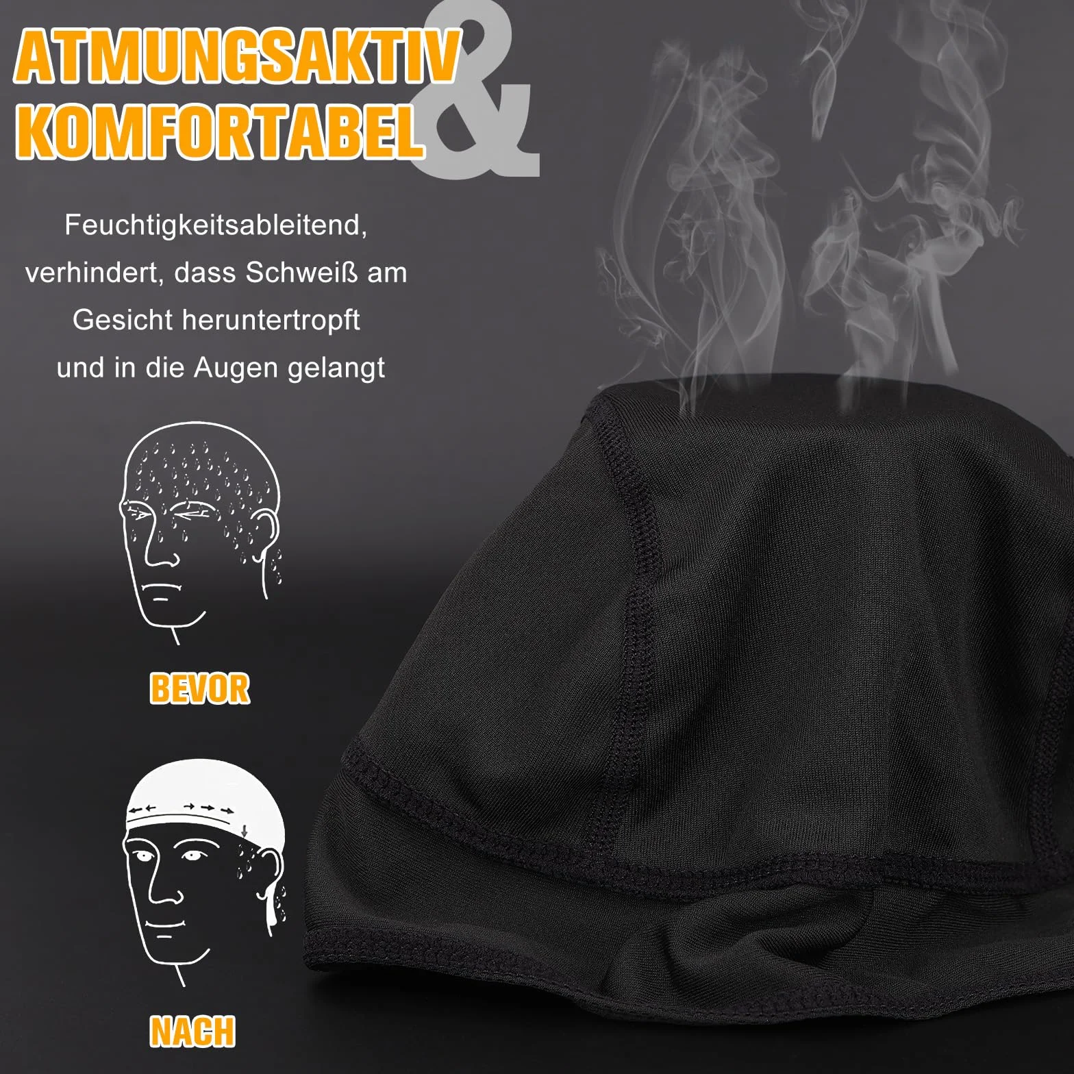 HASAGEI Bandana męska i damska, oddychająca chusta na głowę, sportowa bandana, czapka do biegania, szybkoschnąca, chusta pod kask rowerowy, na lato, chusta na głowę, czapka rowerowa