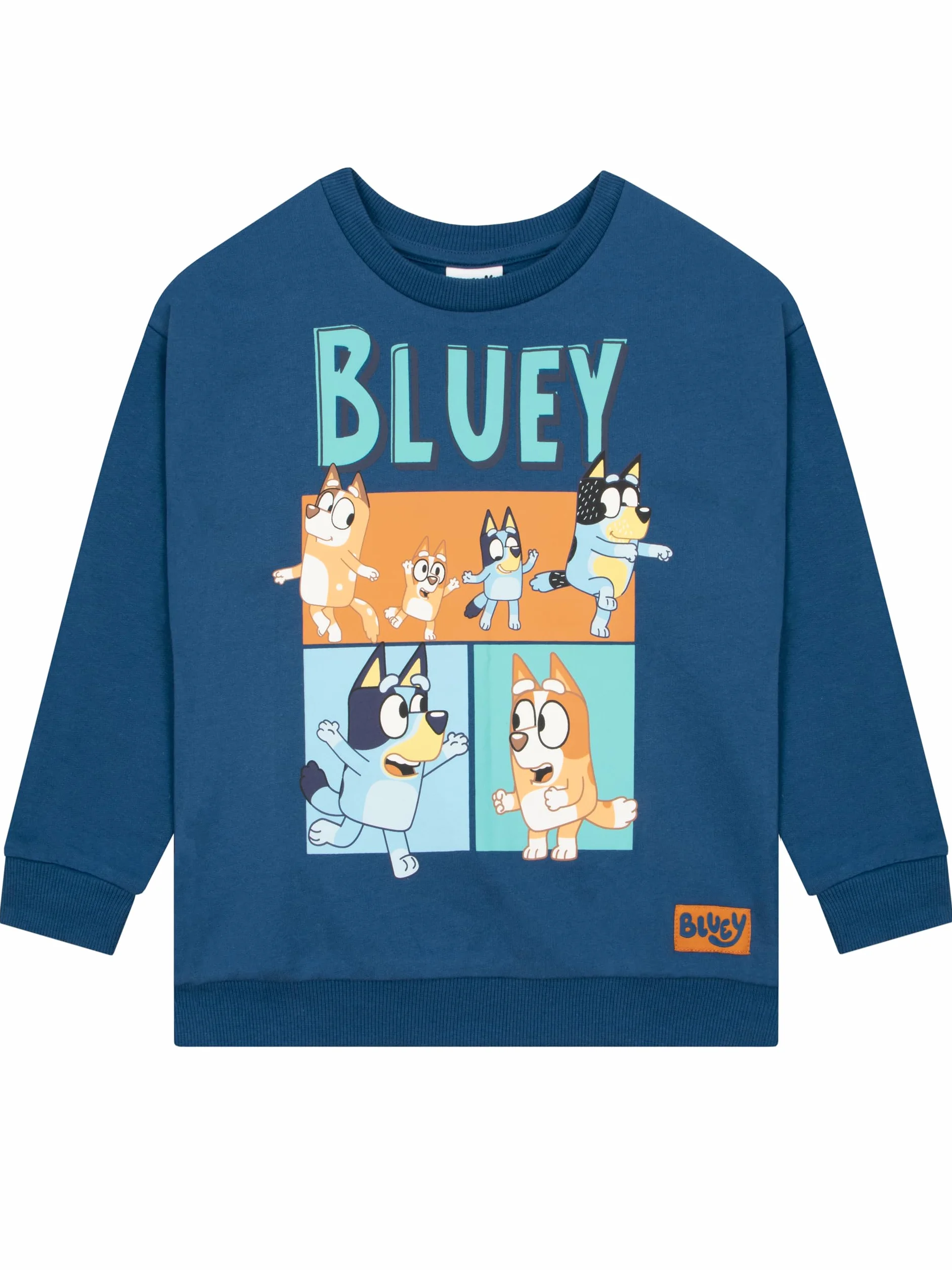 Bluey Sweter | Męska Bluza | Sweter Z Okrągłym Kołnierzem Rodzina Heeler Dla Chłopców
