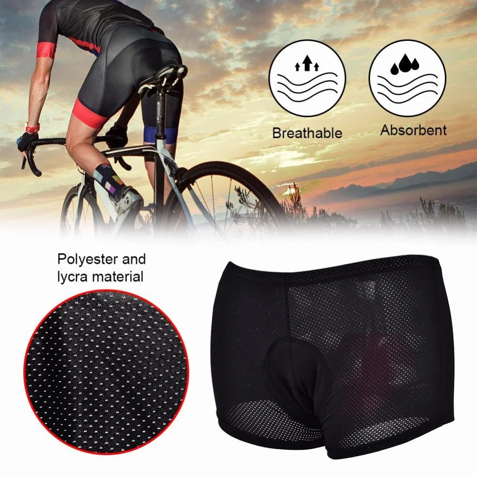 Męskie spodnie rowerowe 3D, wyściełane, żelowe spodnie rowerowe 3D, dla mężczyzn i kobiet, unisex, do jazdy na rowerze, spodnie, oddychające, szybkoschnące, do użytku na zewnątrz - M, L, XL, XXL, XXXL