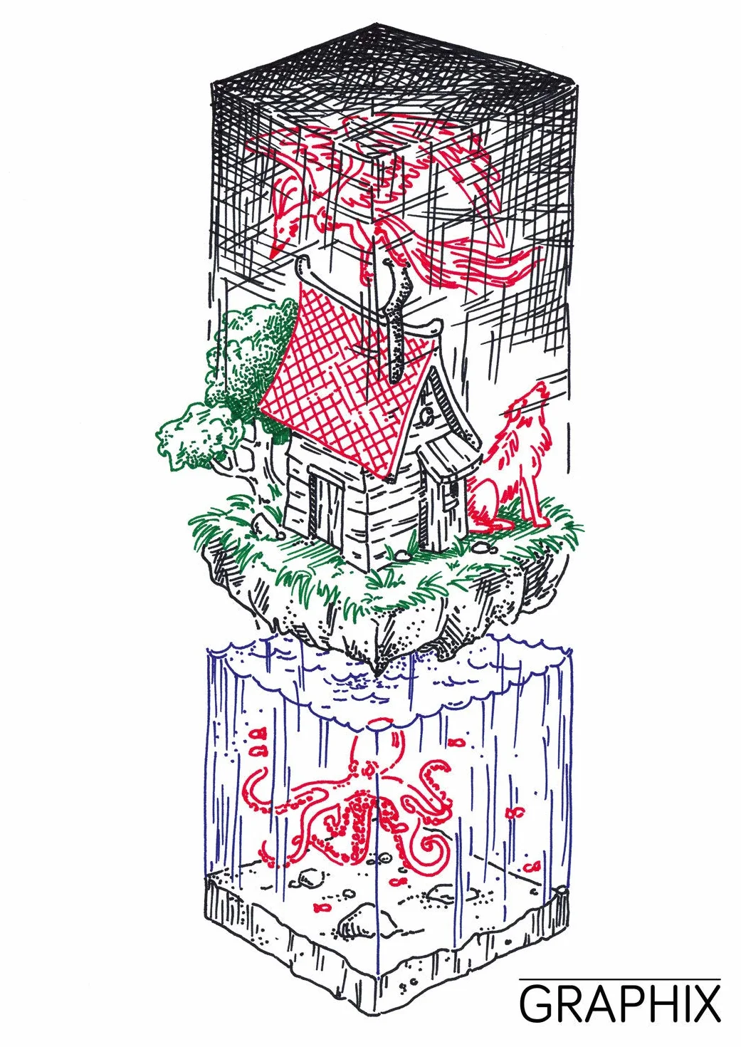 Marabu Graphix Marker Permanentny, Czarny, 2 mm