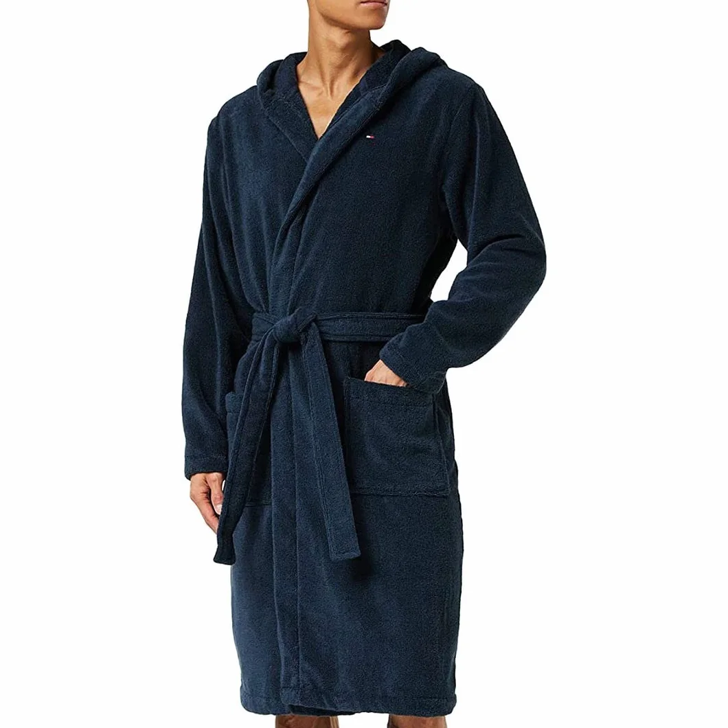 Tommy Hilfiger szlafrok kąpielowy Mężczyźni Icon Hooded Bathrobe