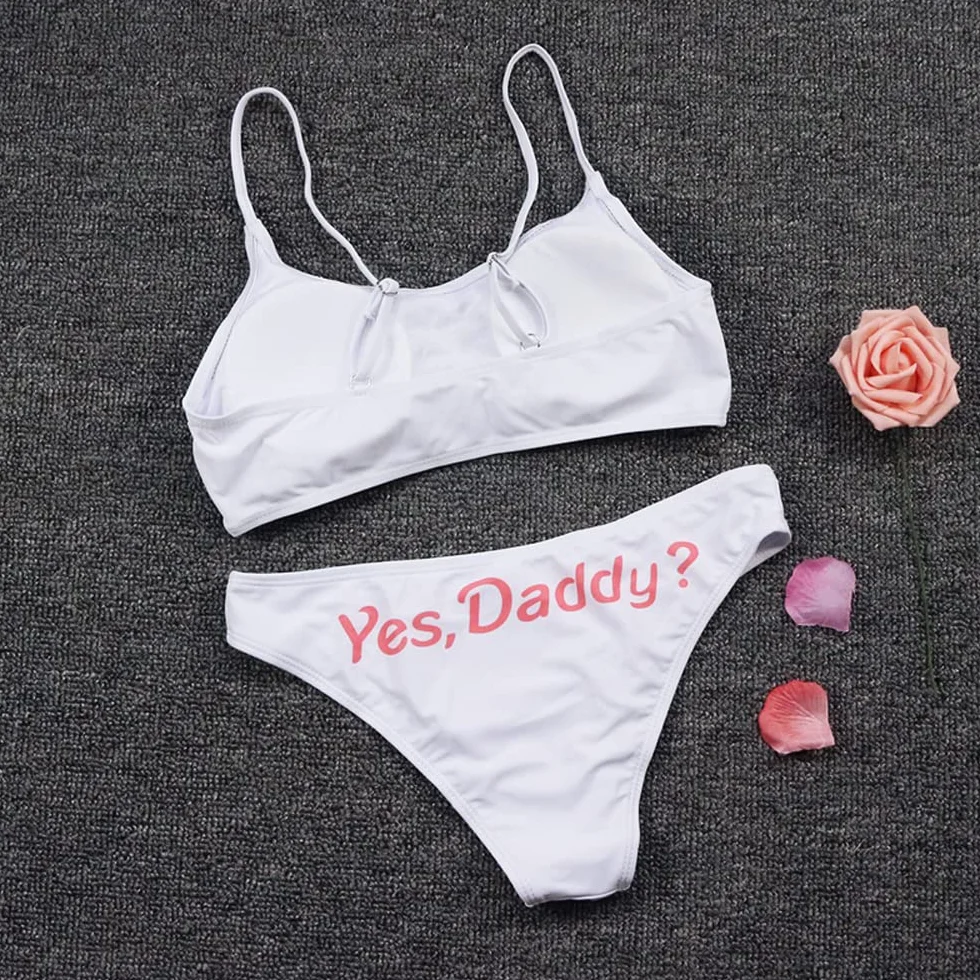 SINGUYUN Yes Daddy biustonosz i majtki zestaw strój kąpielowy anime bikini cosplay bielizna zestawy bielizny