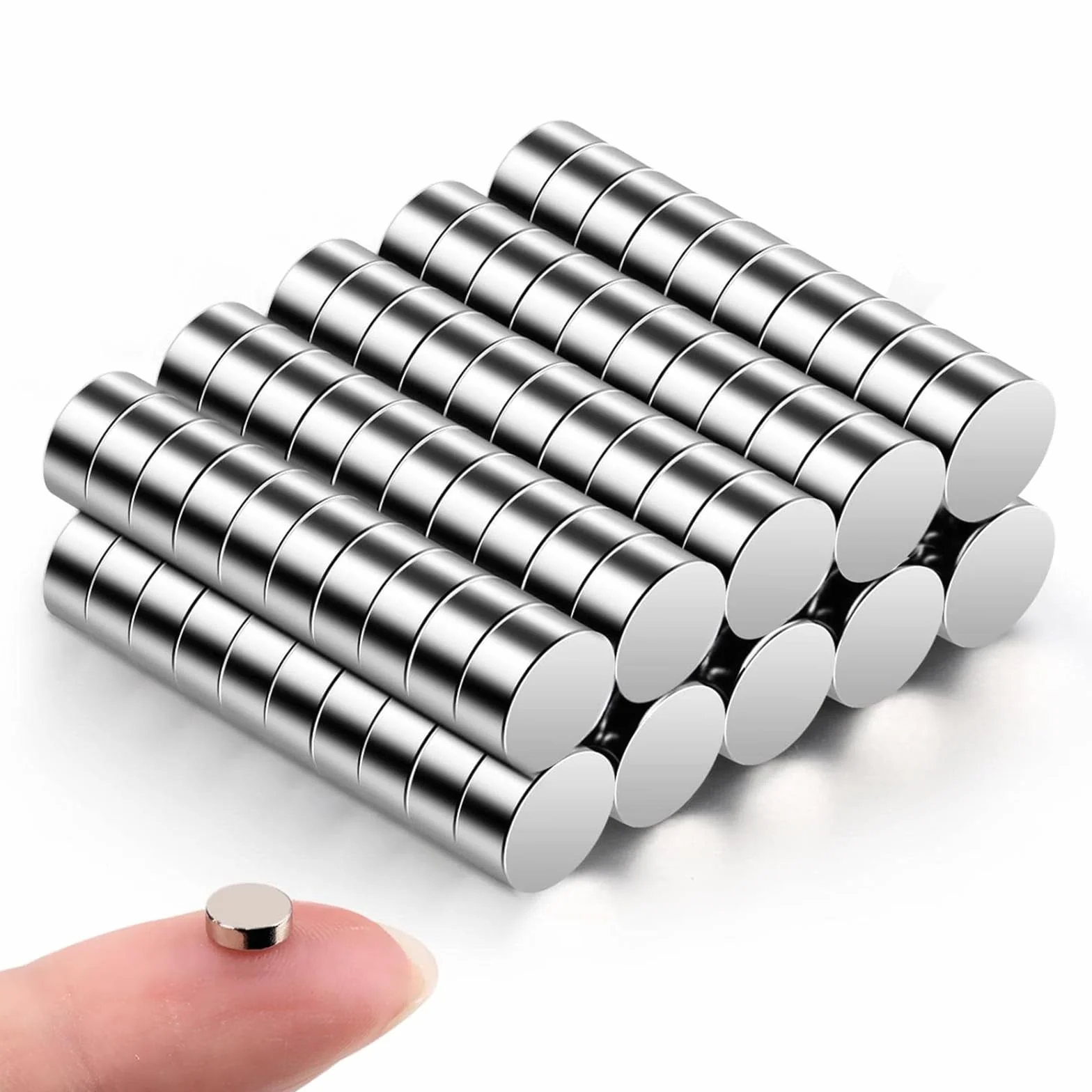 KOBOKO 80 Sztuk Magnesów Neodymowych 5 × 1 mm - Małe, Mocne Magnesy do Majsterkowania, Tablic Suchościeralnych i Magnetycznych