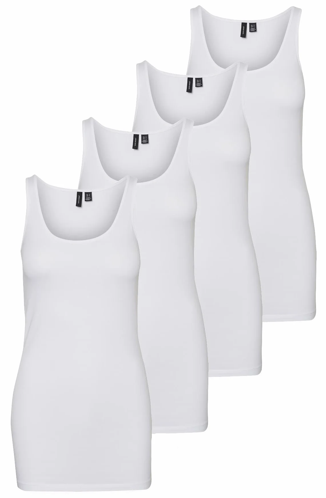 VERO MODA Top Kobiety Vmmaxi My Soft Long Tank Top Ga 3pack (3 w zestawie)