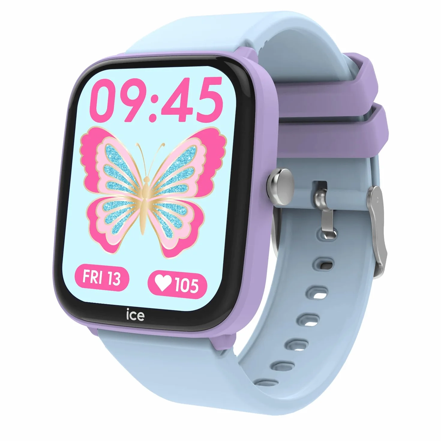 Ice-Watch - ICE Smart Junior 3.0 - Prostokątny zegarek dla dzieci z silikonowym paskiem (1,75 cala) - Śledzenie aktywności sportowej, stoper, gry, tętno, krokomierz