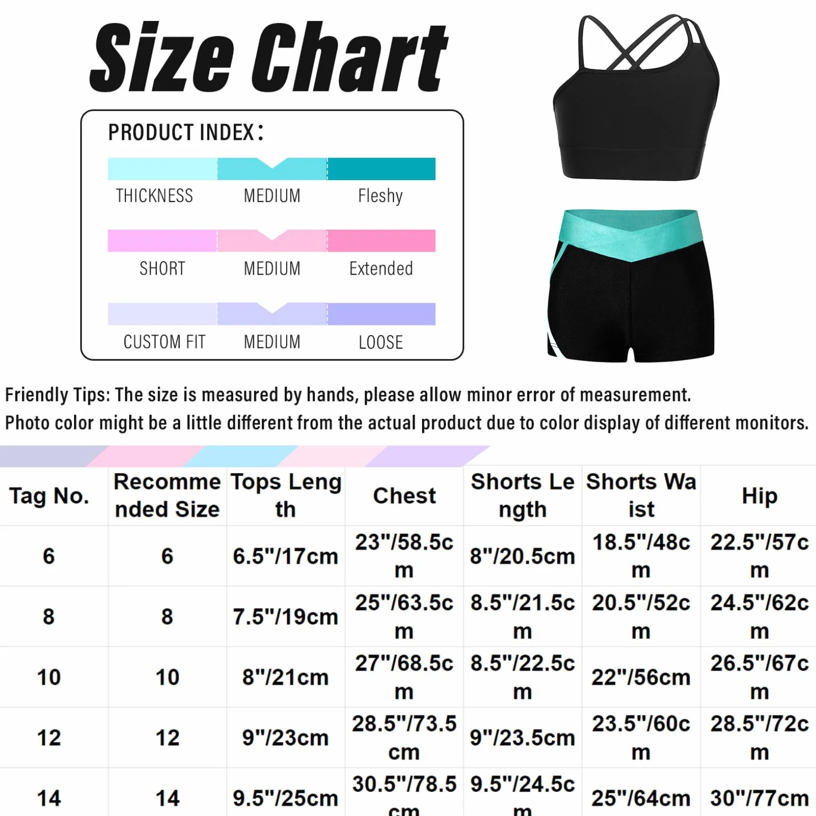 Dwuczęściowy zestaw bikini dla dziewczynek, tank top + szorty, strój kąpielowy na lato, strój sportowy, moda kąpielowa, pływanie, surfowanie