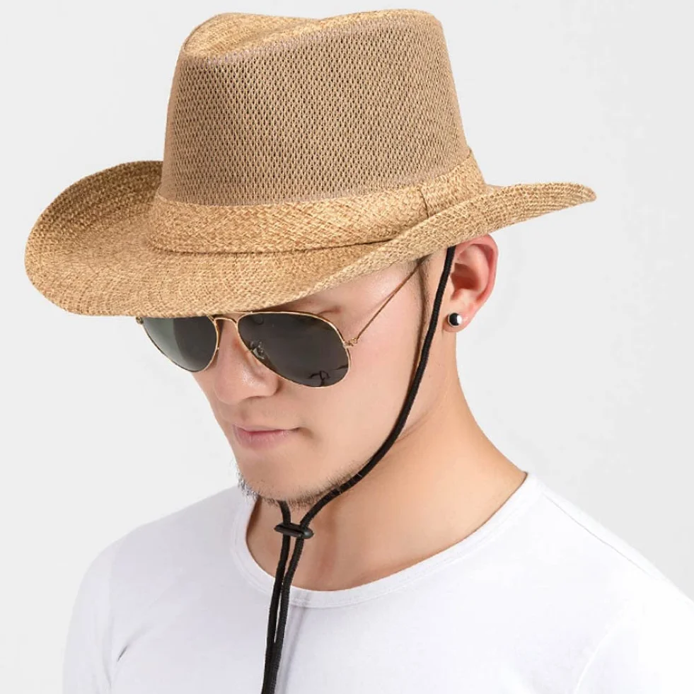 Kapelusz Panama z szerokim rondem Fedora Beach Sun Hat UPF50+ Unisex kapelusze wędkarskie