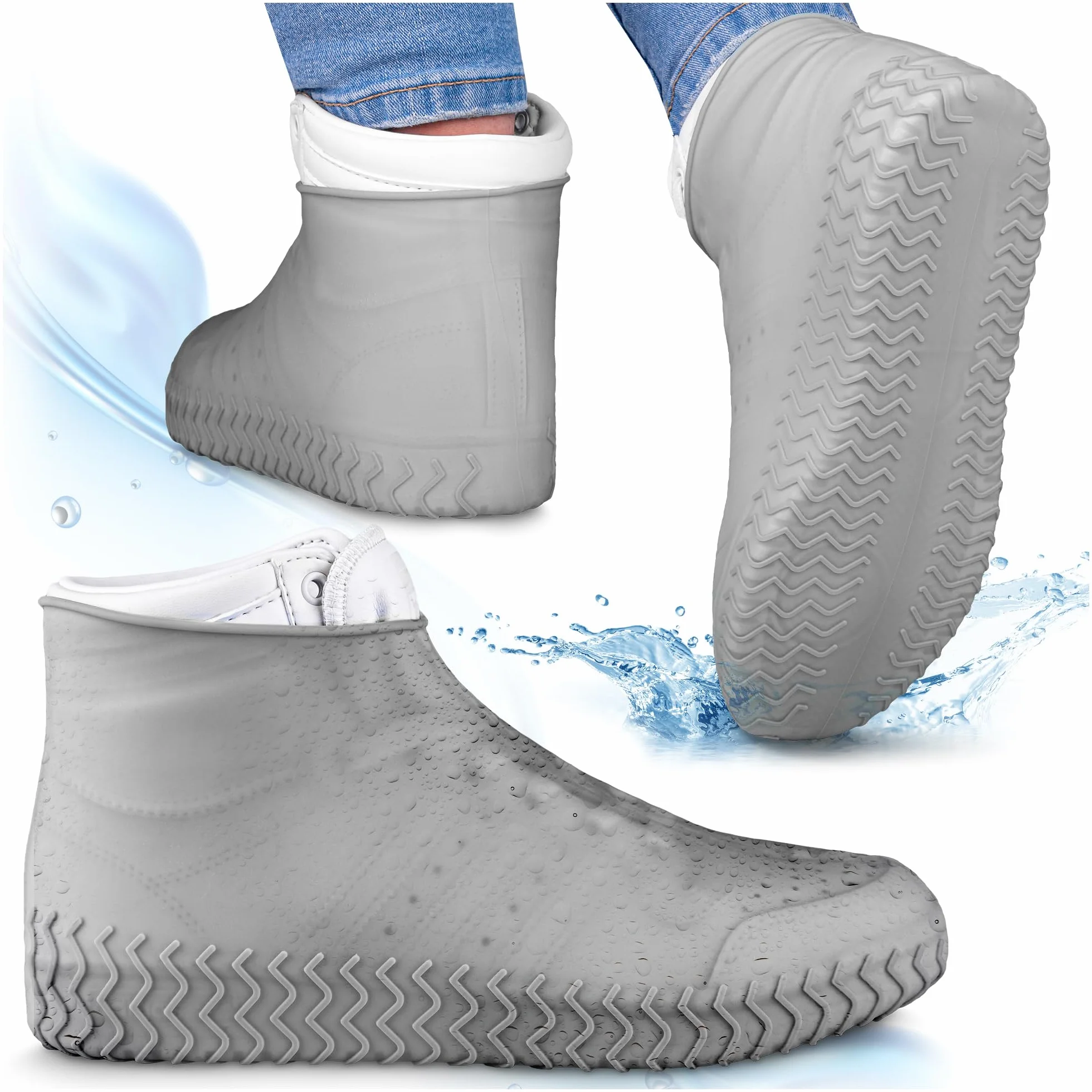 SULPO ochraniacze przeciwdeszczowe na buty - silikonowe osłony do butów w różnych kolorach - turystyczne osłony na buty - kalosze składane - ochrona przed wodą - sneaker protectors