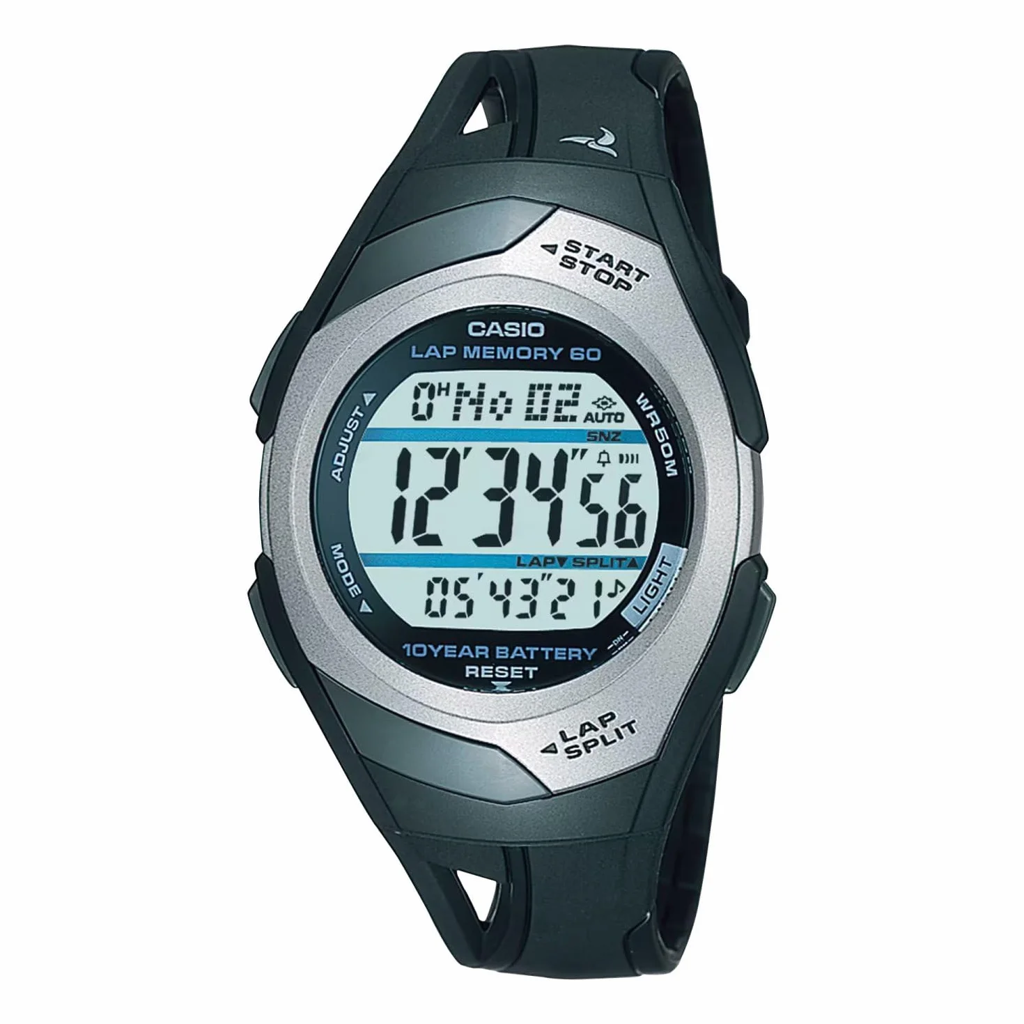 Casio Mieszany analogowy zegarek kwarcowy z paskiem STR-300C-1VEF, pasek, pasek