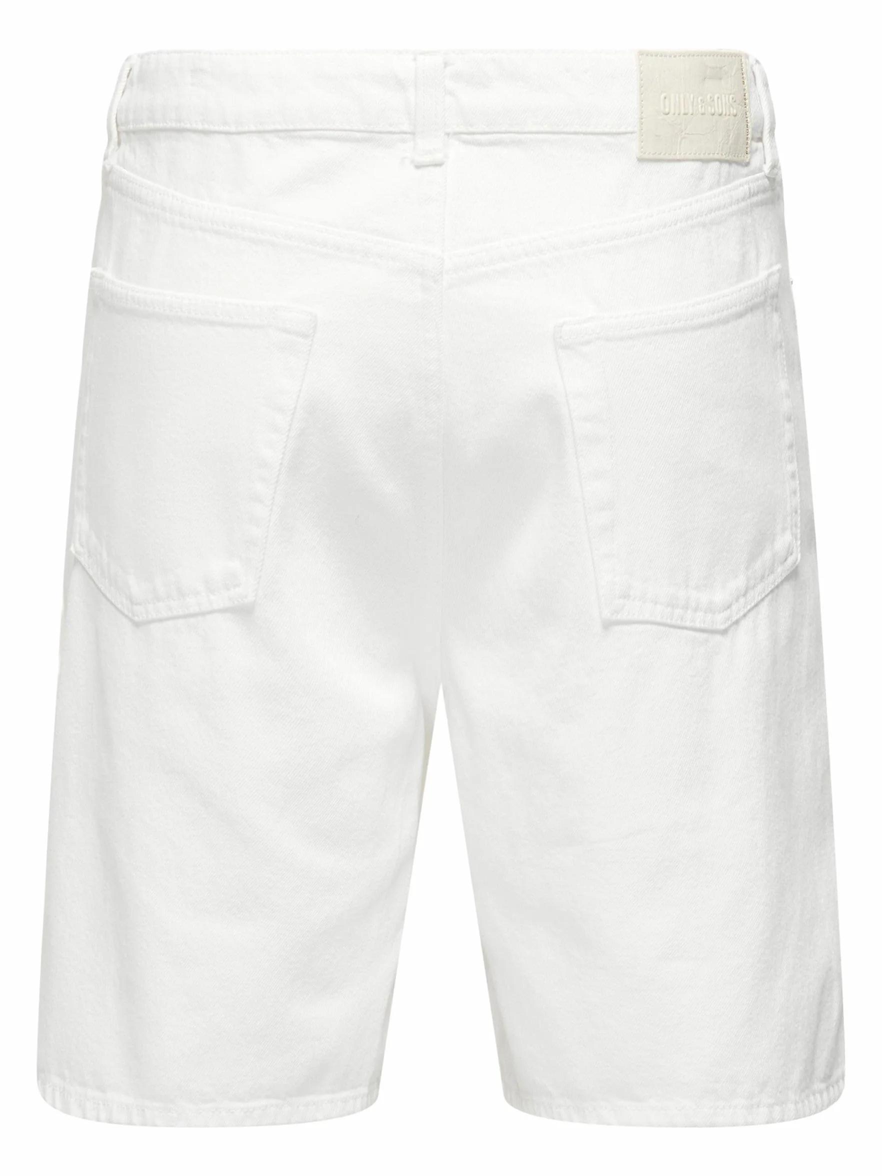Only & Sons Onsfade Loose White 1662 Pim Dnm Shorts - Szorty jeansowe Mężczyźni