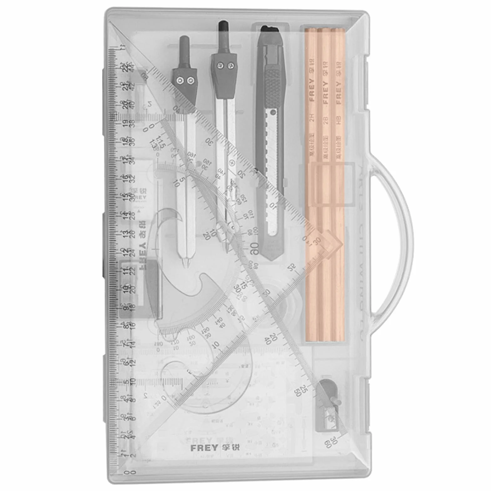 Zestaw kompasu, zestaw geometrii, 16x Professional Geometry Set, Narz?dzia rysunkowe z pude?kiem do przechowywania, opracowywanie materia?ów dla artystów Nauczyciele