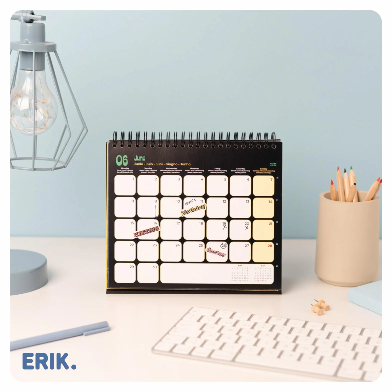 Grupo Erik Desk Calendar 2026 - The Beatles Calendar 2026 Month To View | Monthly Desk Planner, Desktop Gifts Under 10 Pounds | The Beatles Gifts For Friends