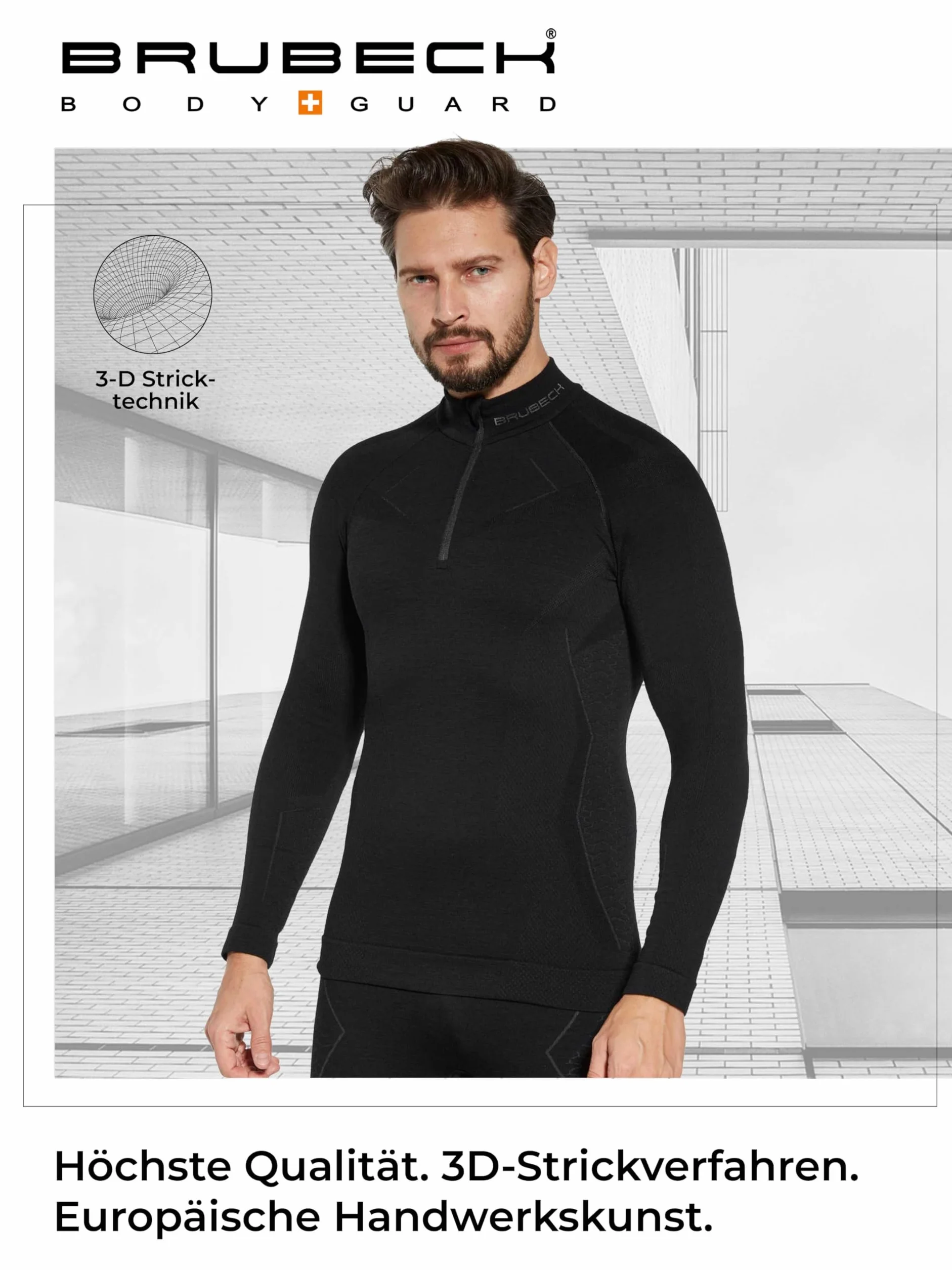 BRUBECK Męska koszulka funkcyjna Extreme Merino | koszulka z długim rękawem | warstwa bazowa | oddychająca | hamuje zapachy | reguluje klimat