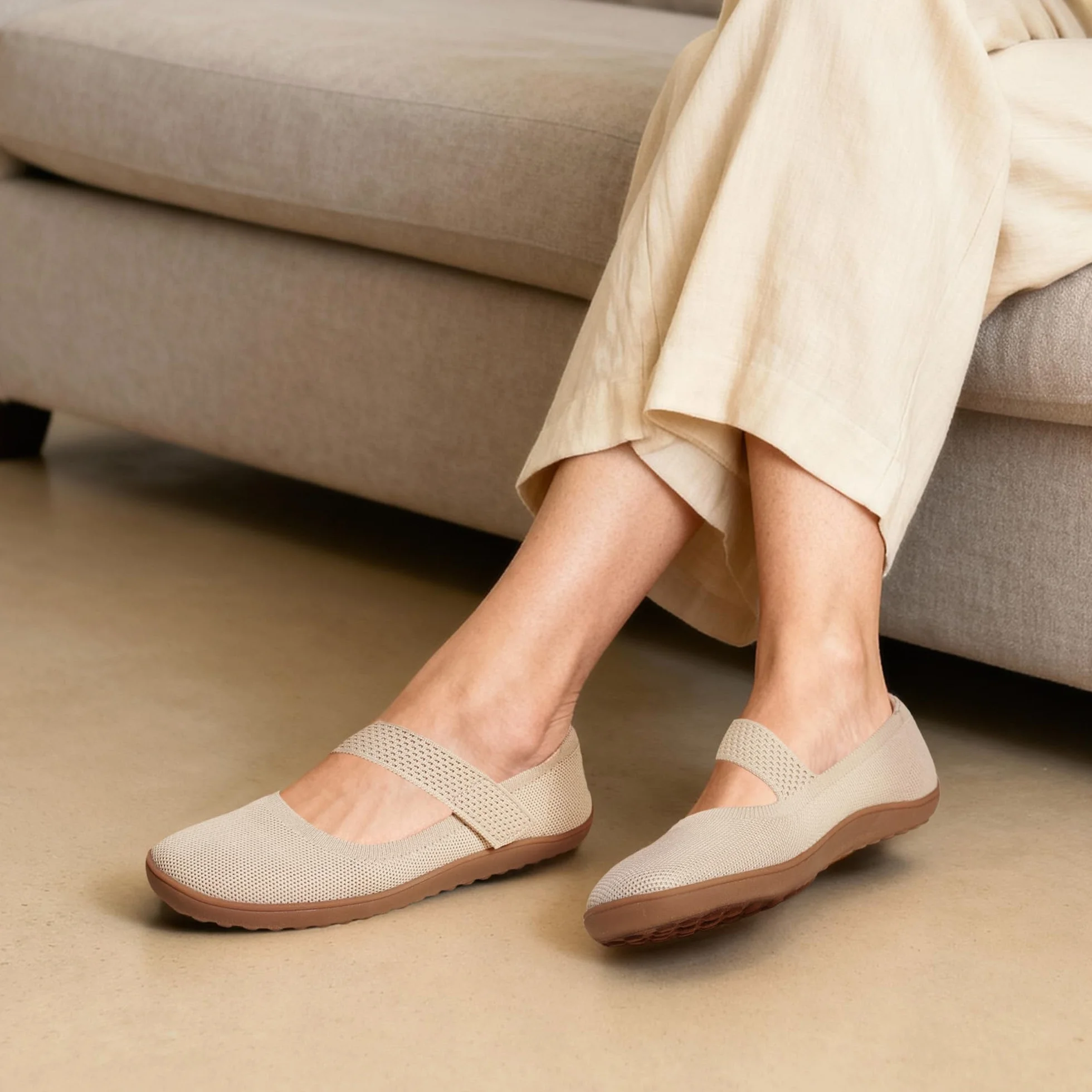 DREAM PAIRS Damskie baleriny Mary Jane Barefoot Knit Wide Toe Box Arch Support Płaskie buty dla kobiet szykowne na co dzień biuro biznes praca podróż spacer
