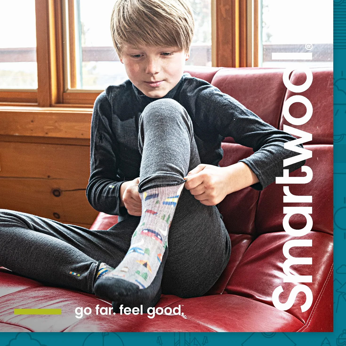 Smartwool Dziecięce skarpety z pełną poduszką Uniseks - dzieci Kids' Hike Full Cushion Crew Socks (1 w zestawie)
