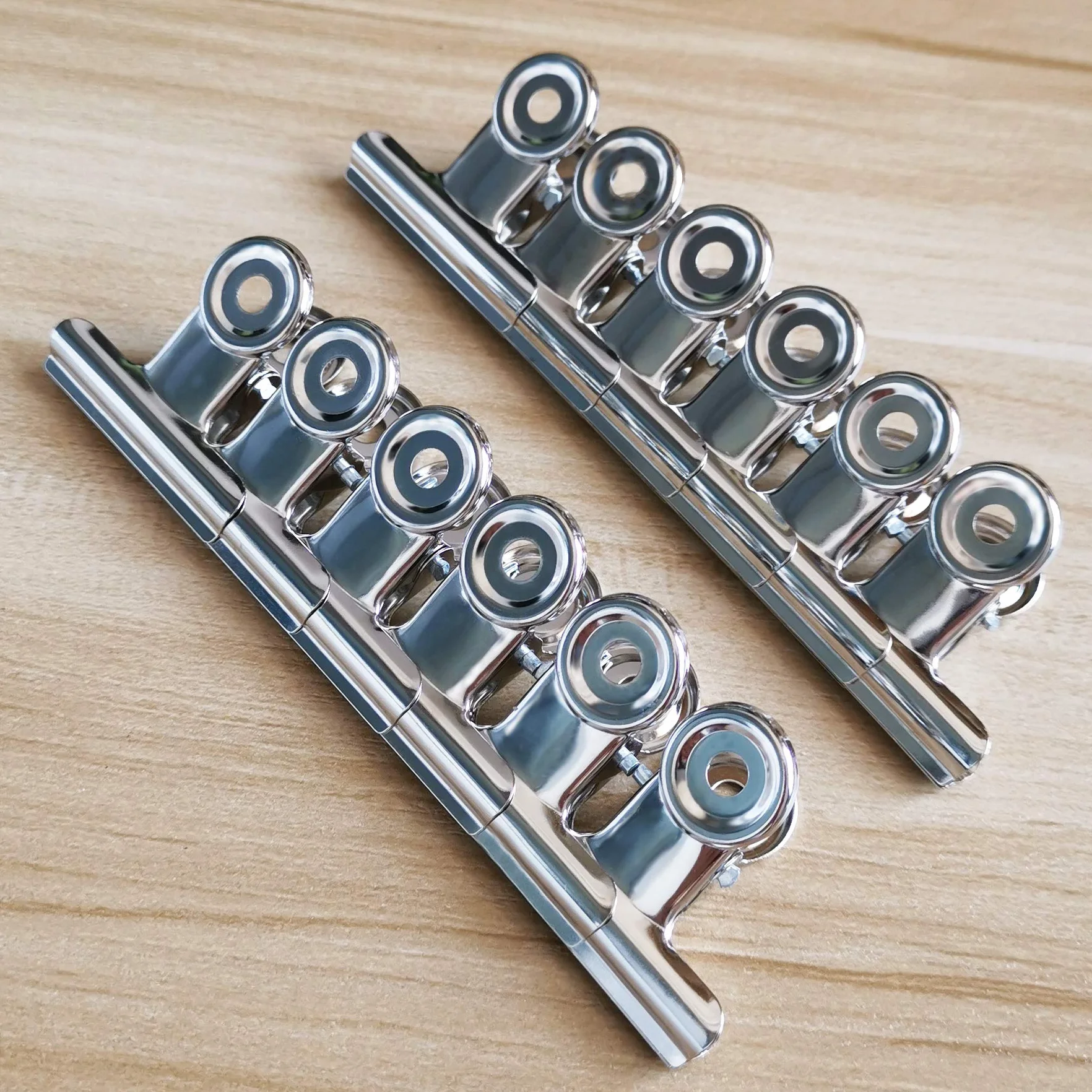 DDSTG 38 mm klipsy buldog okrągły papier segregator srebrny stal nierdzewna zaciski do pilników dom biuro materiały - 12 sztuk