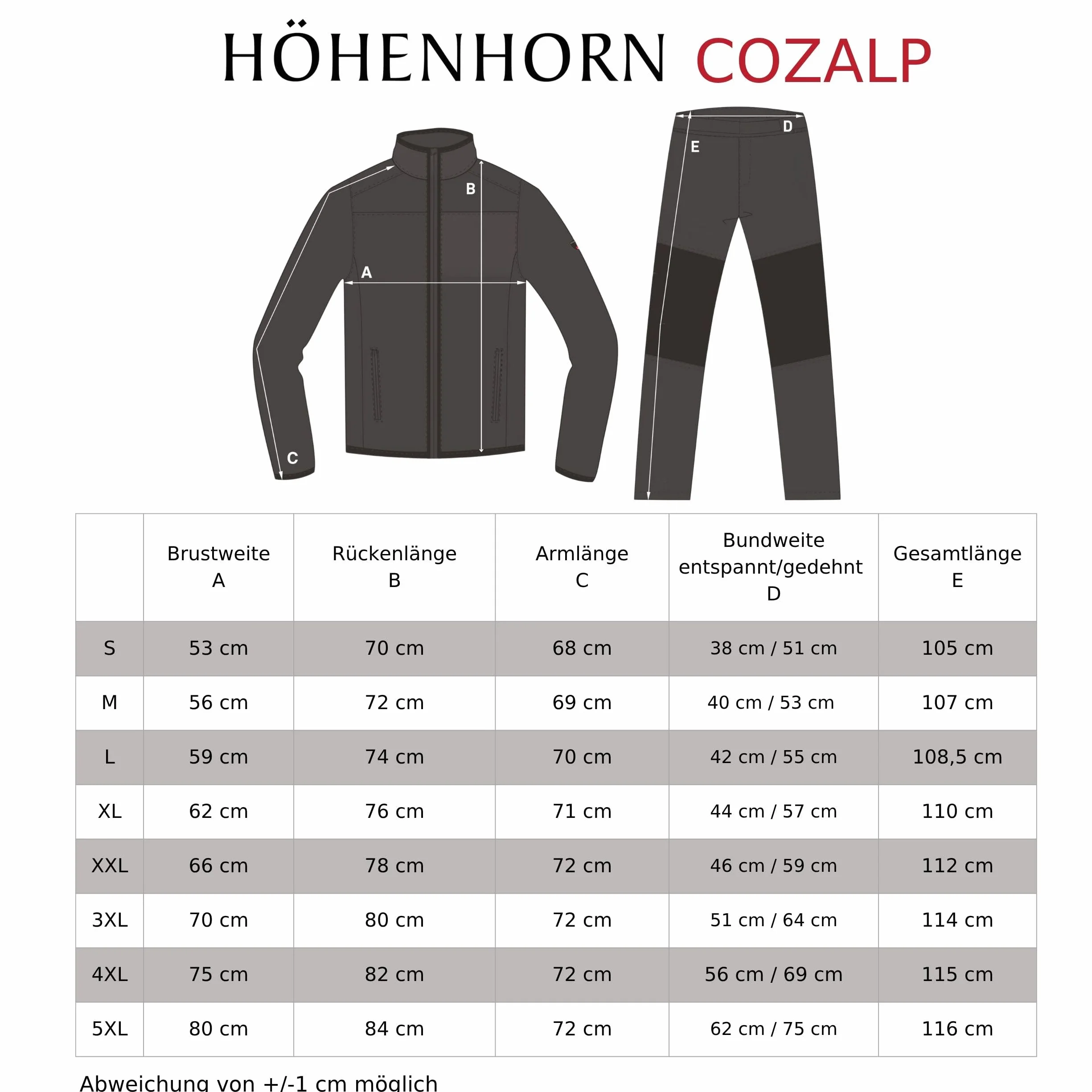 Höhenhorn Cozalp męski dres do joggingu, dres treningowy