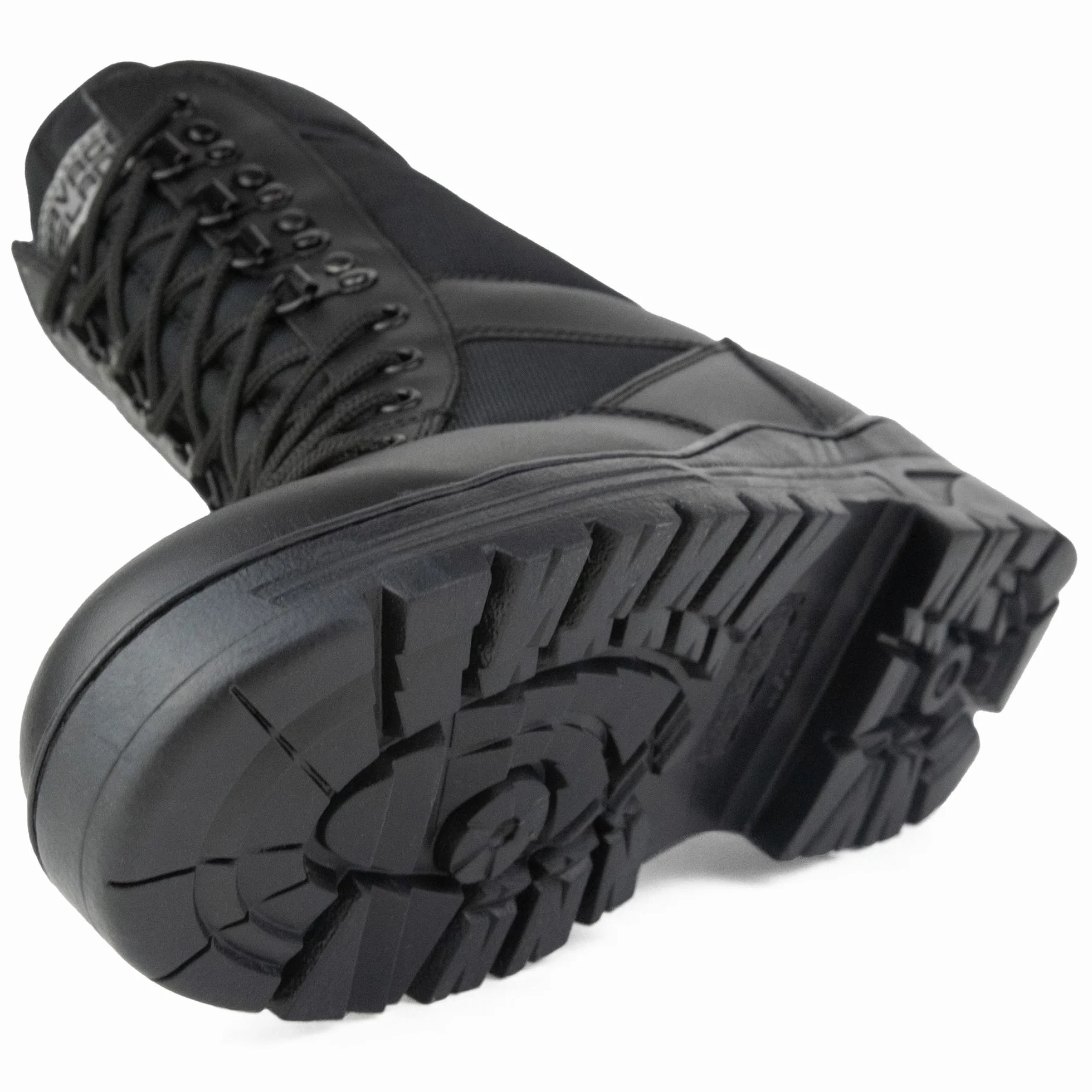 Savage Island Buty bojowe czarne skórzane patrol