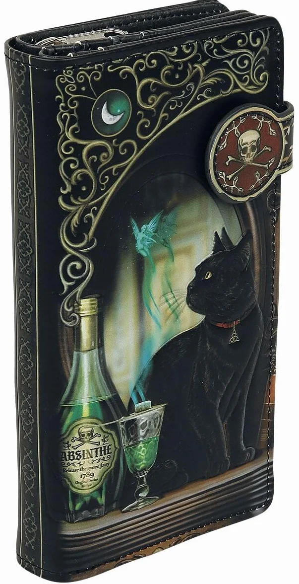 Nemesis Now B4863P9 Absinthe wytłaczana torebka Lisa Parker 18,5 cm, PU, czarna