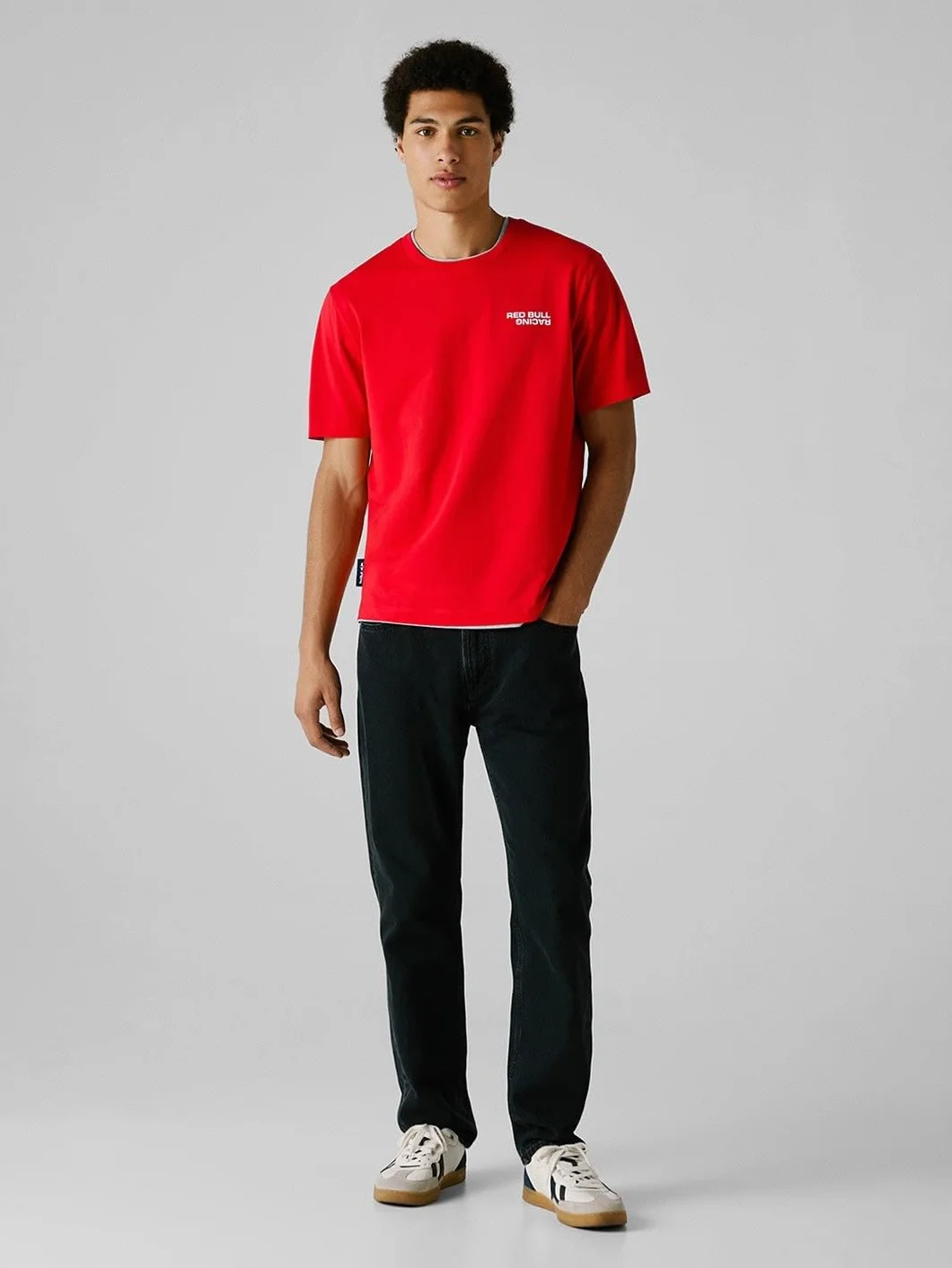 Red Bull Racing X Pepe Jeans Koszulka męska Reflect Logo TEE, czerwona (Mars RED), XXL, Czerwony (Mars Red), XXL