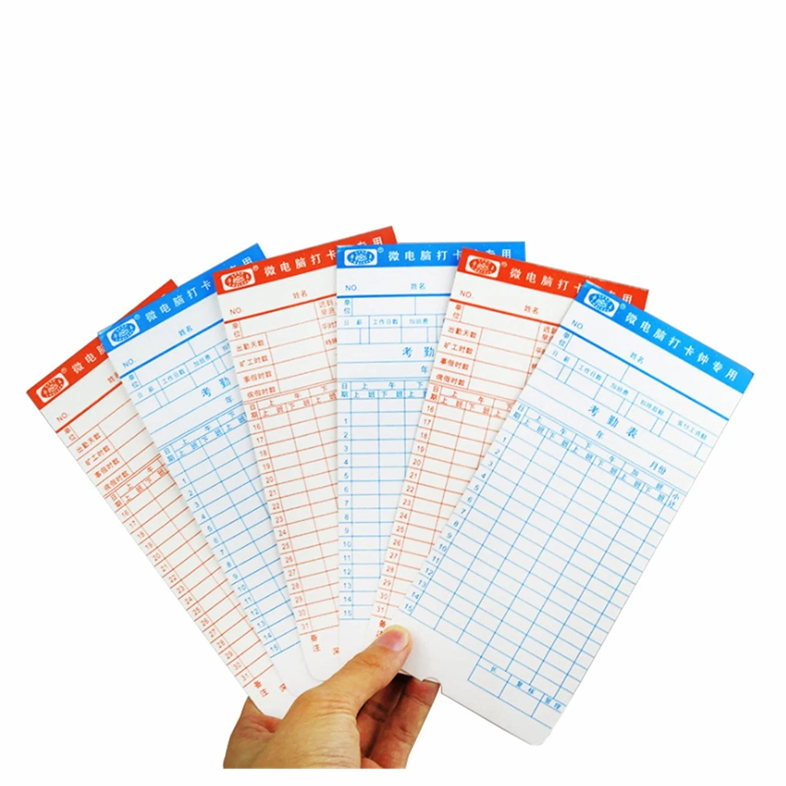 Automatyczne obliczanie kart czasu pracy, Frekwencja karta uderzająca papierowa papierowa maszyna do uderzenia zegar papieru Specjalny papier zagęszczony 100 arkuszów Tryb offline, szybka konfiguracja