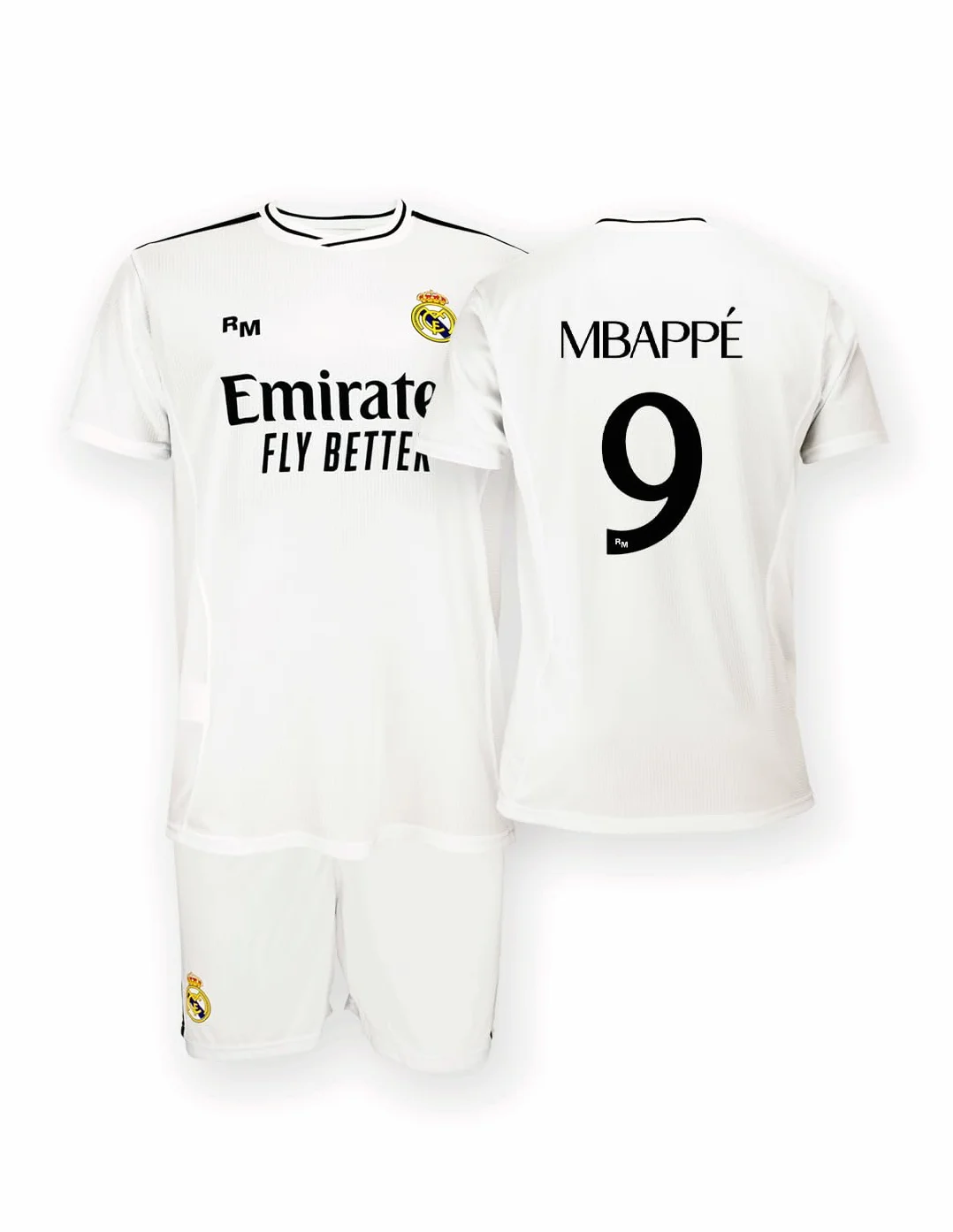 Real Madrid Dzieci Zestaw Domowy Sezon 24/25, Mbappé, 14 Lat, Replika Z Oficjalną Licencją