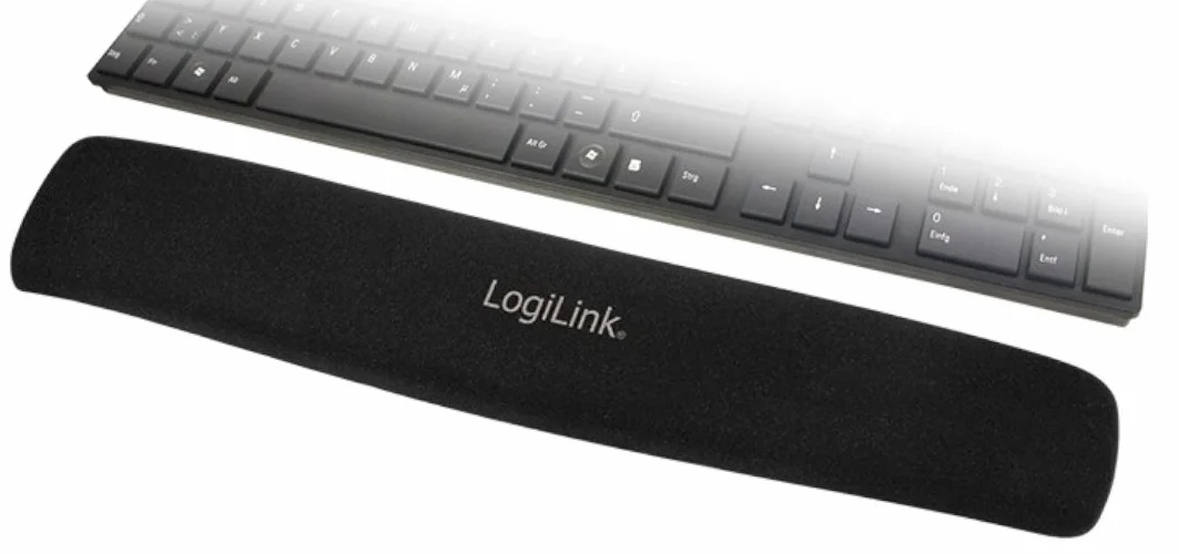 LogiLink Tastatur Gel Handballenauflage, schwarz ID0044