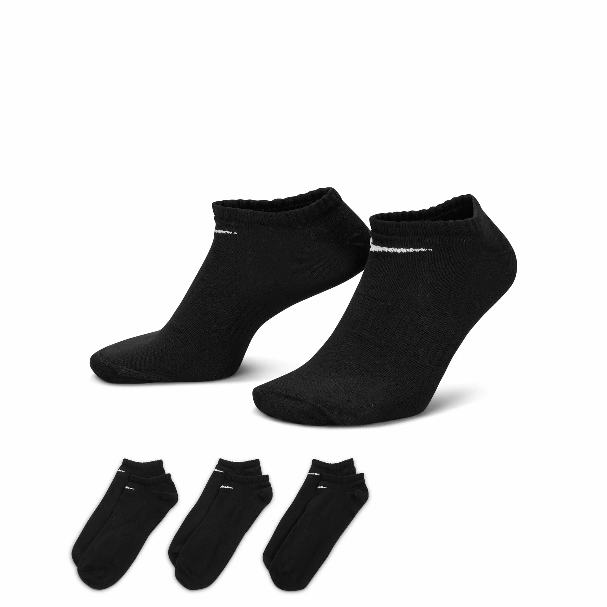 Nike Mężczyźni Value No Show Skarpety, Czarny, L