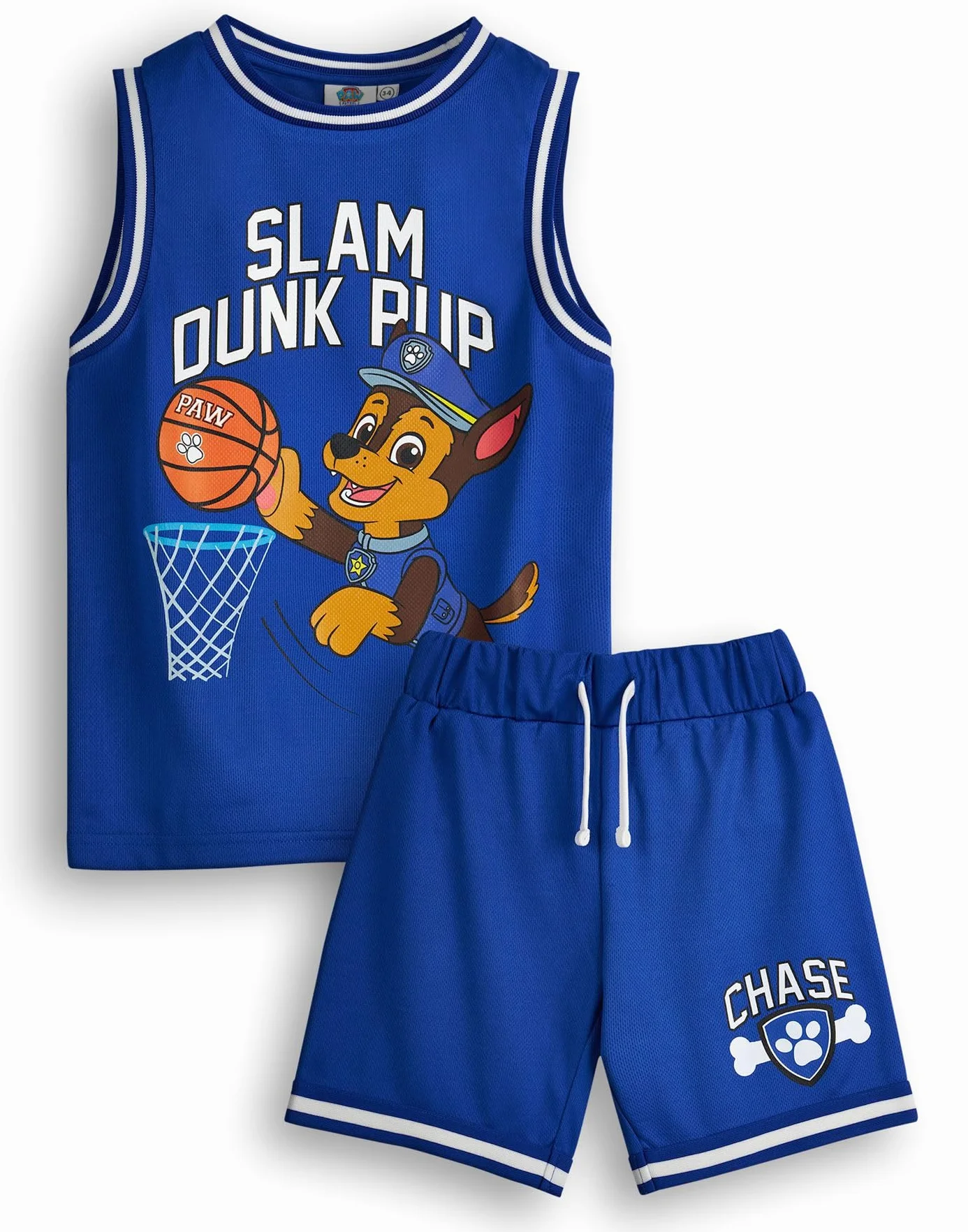 Paw Patrol Chłopięce Zestawy Koszulki i Spodenki Do Koszykówki | Dziecięcy dwuczęściowy strój sportowy Slam Dunk Pup | Zestaw pasujący dla dzieci