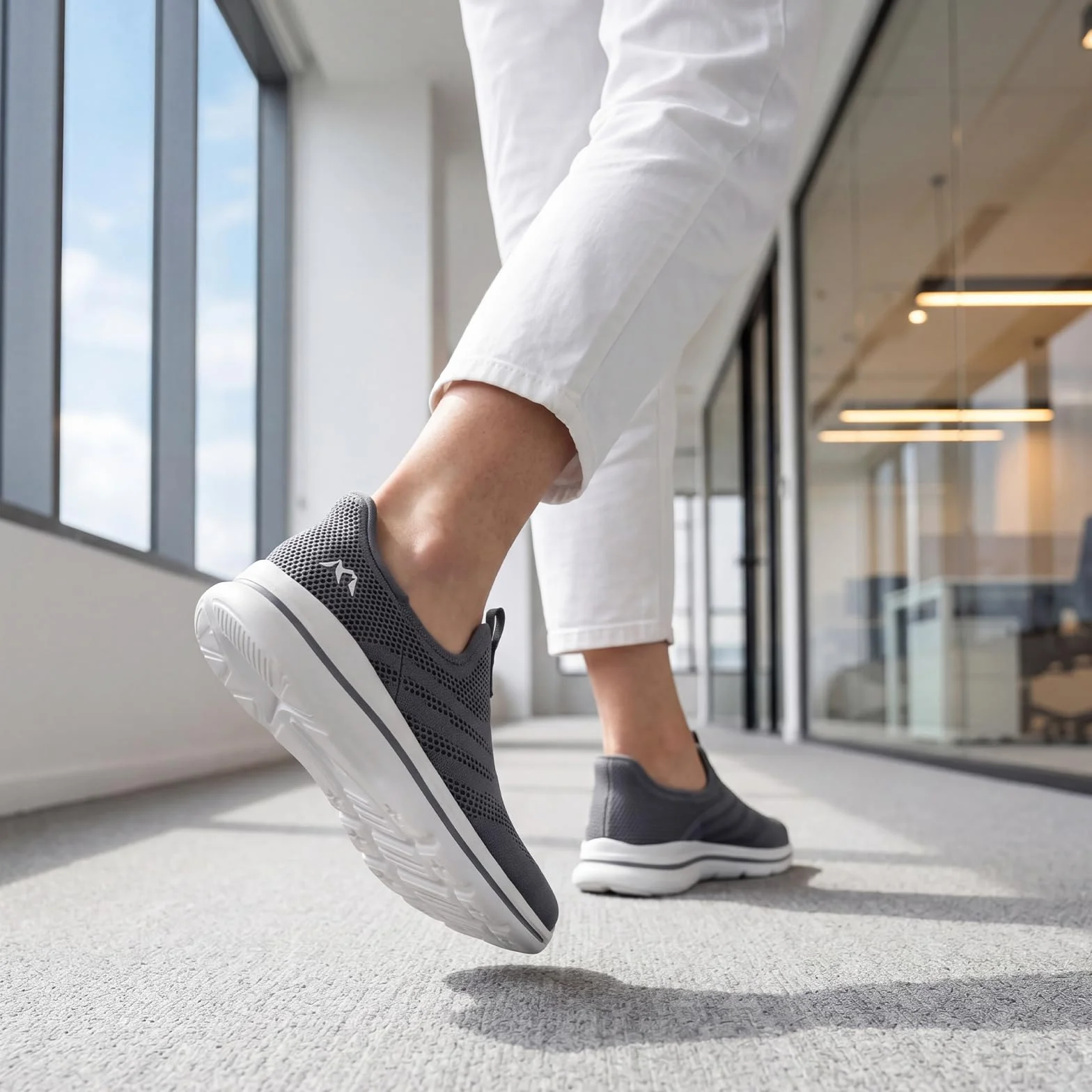 ODCKOI Męskie buty wsuwane, buty do biegania, sportowe trampki, oddychające trampki do chodzenia, wygodne, lekkie buty do biegania, na zewnątrz, modne buty do biegania