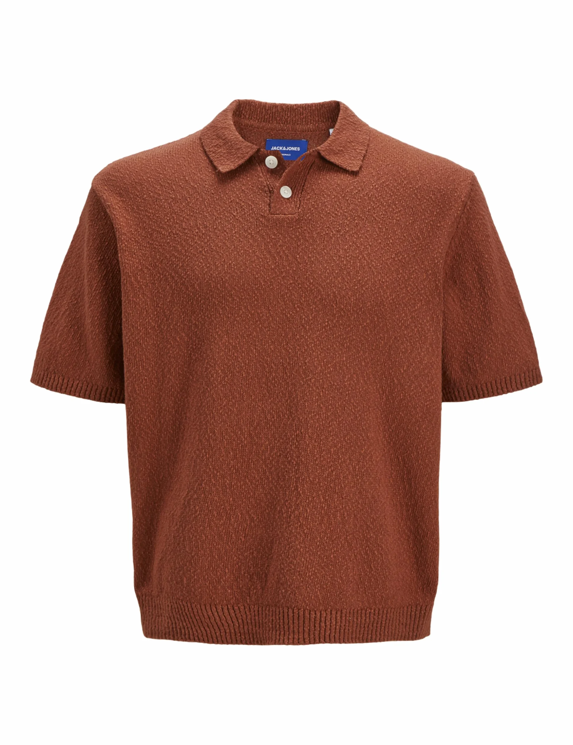 JACK & JONES Jorparos Knit Ss Polo męska, Arabian Spice, S