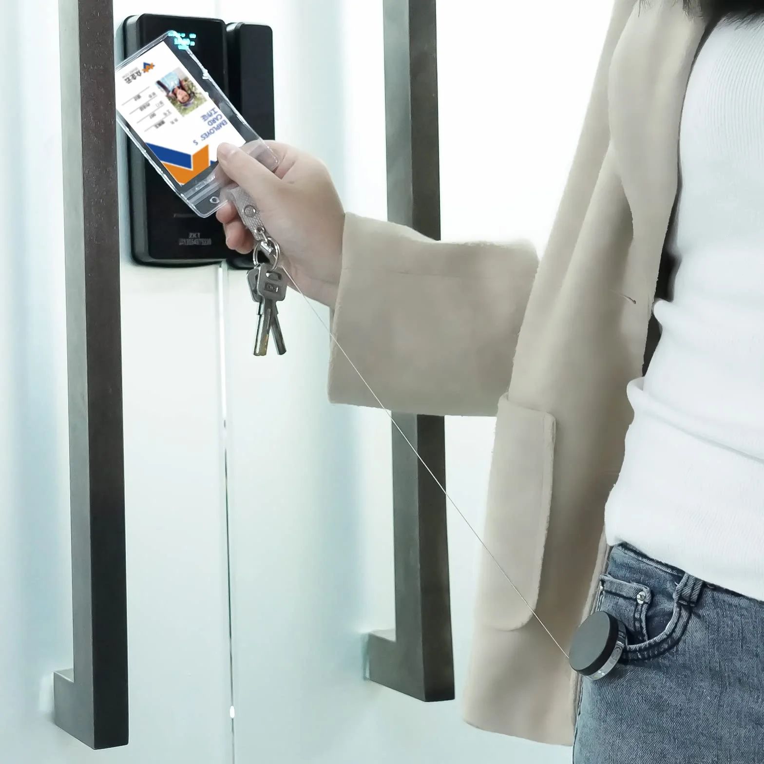Vicloon wysuwany kołowrotek na identyfikatory, 2 szt., wysuwany breloczek do kluczy, wytrzymały, chowany uchwyt, klipsy, ze stalową chowaną linką i osłoną paracord na dowód osobisty