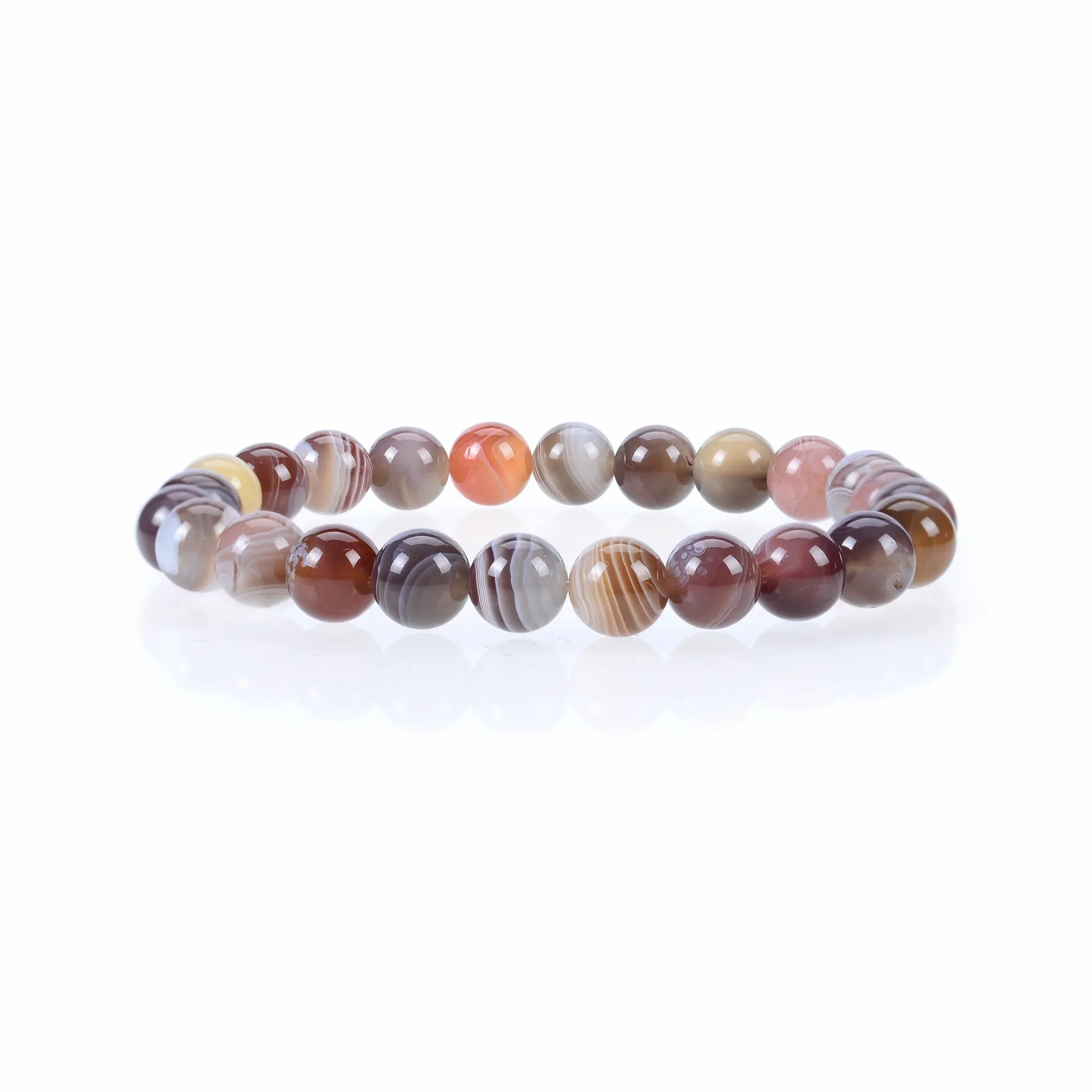 Bransoletka z 100% Autentycznych Kamieni Naturalnych - Elastyczna Bransoletka z Koralikami o Średnicy 6mm lub 8mm - Rozmiar 18,5cm | W Zestawie Pudełko na Biżut