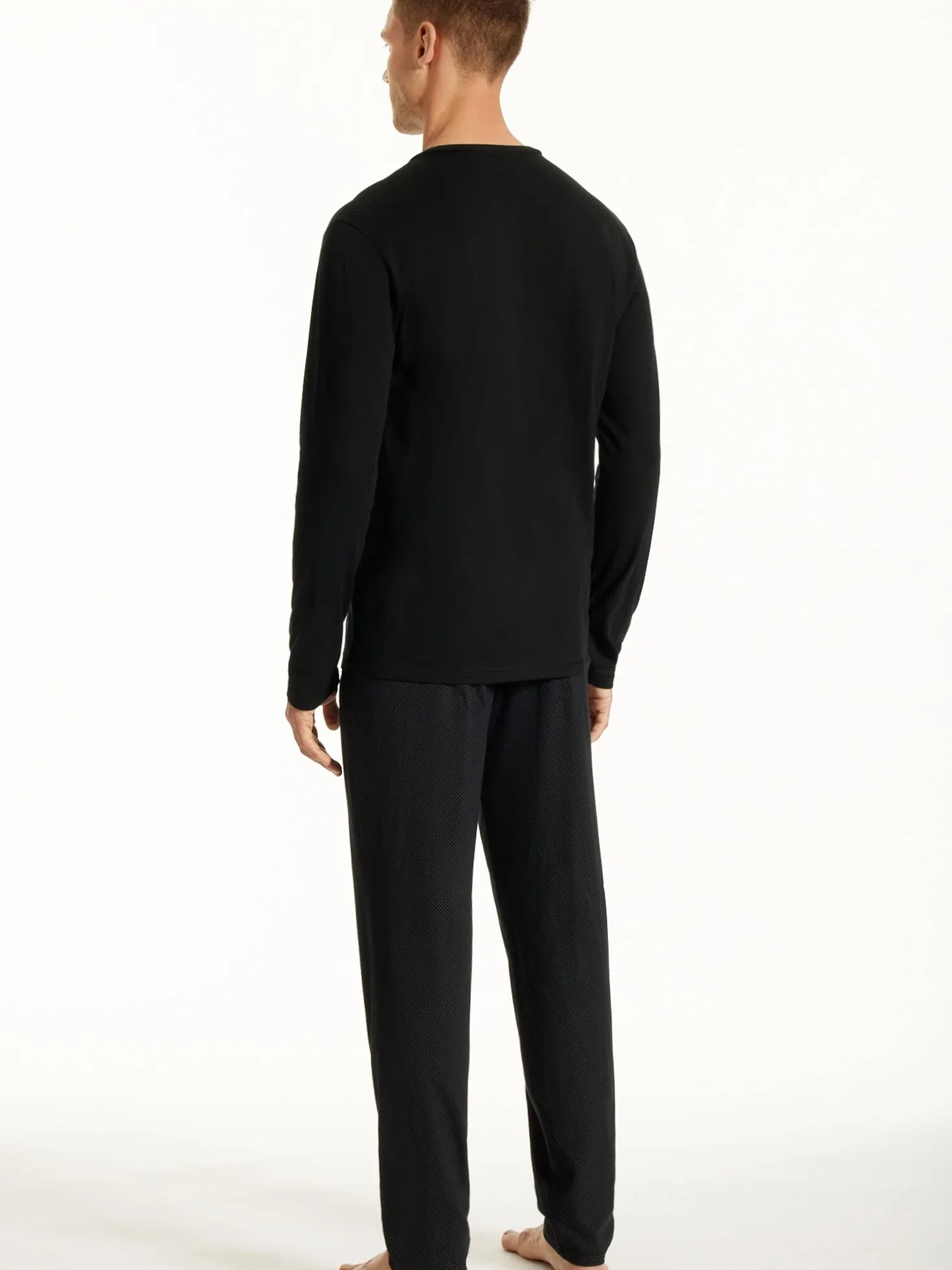 Uncover by Schiesser Herren Schlafanzug Set Shirt und Hose lang - Nachtwäsche