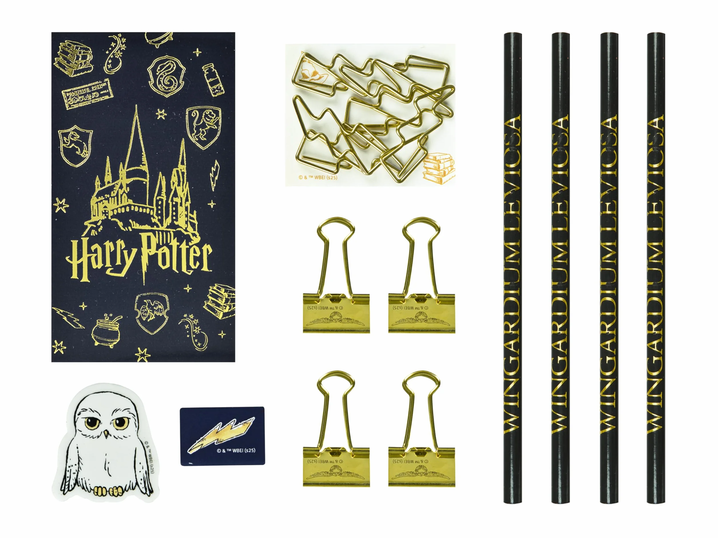 Undercover - Harry Potter Fashion zestaw do pisania – 18-częściowy z mini notatnikiem, ołówkami, gumką, temperówką, karteczkami samoprzylepnymi, spinaczami biurowymi