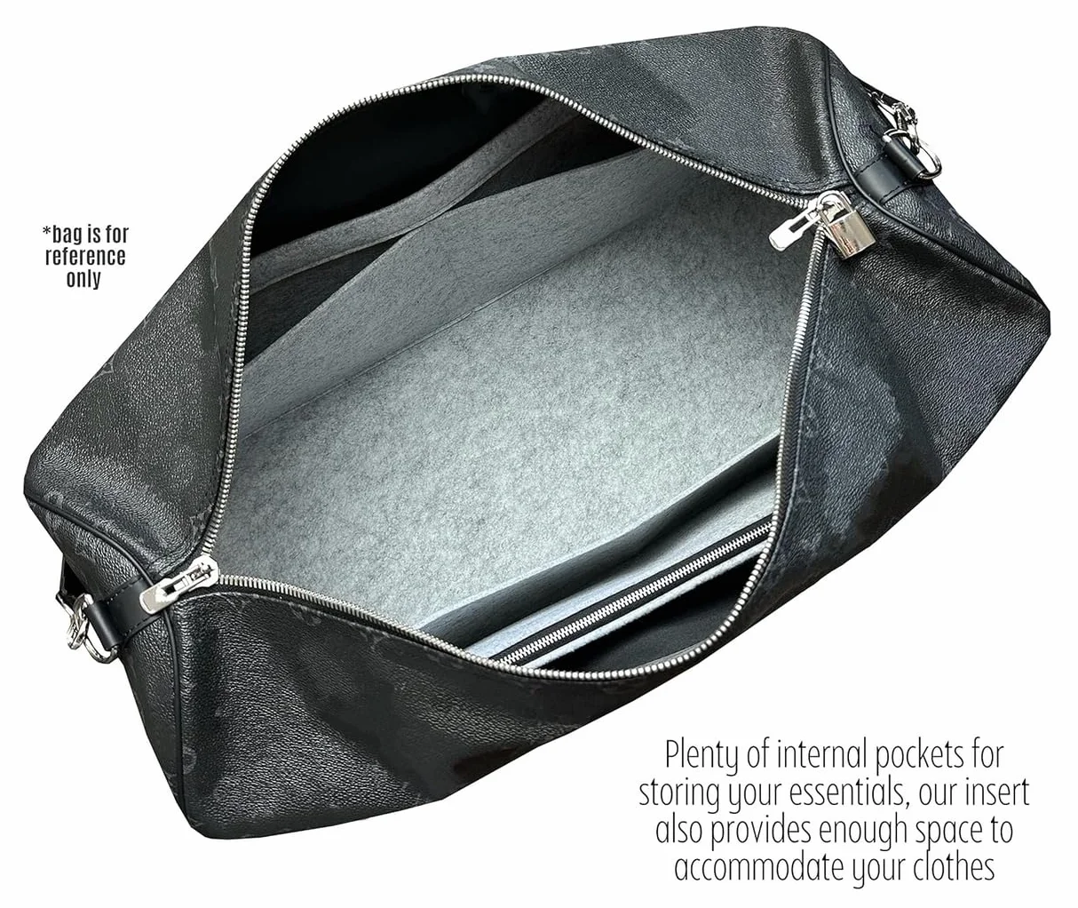 Divitize Organizer kieszonkowy klasy premium, kompatybilny z LV Keepall 25/35/45/50/55/60/City - miękki filc, wzmocnione dno, pełne pokrycie, + 24 kolory
