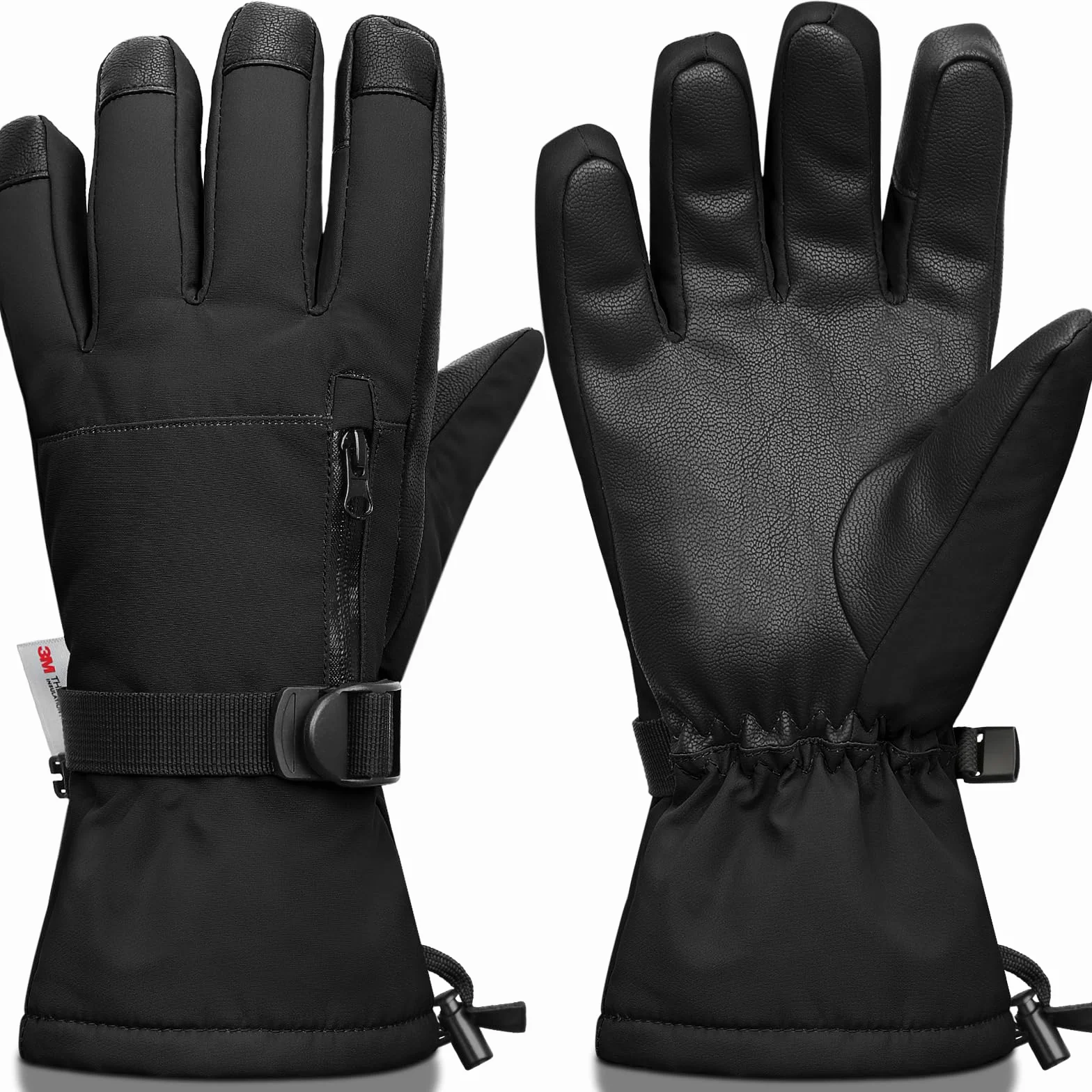 Mittens dziecięce wodoodporne rękawice śnieżne kompatybilne z ekranem dotykowym, ciepłe, odpowiednie na zimne warunki pogodowe i snowboard.