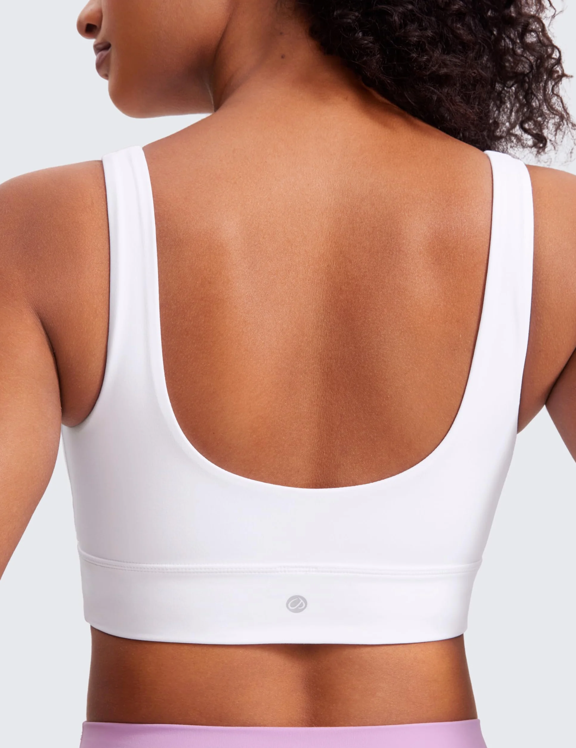 CRZ YOGA Biustonosz sportowy Butterluxe Womens U Back – dekolt w serek, usztywniany, niski poziom uderzeń, do ćwiczeń, z wbudowanymi wkładkami