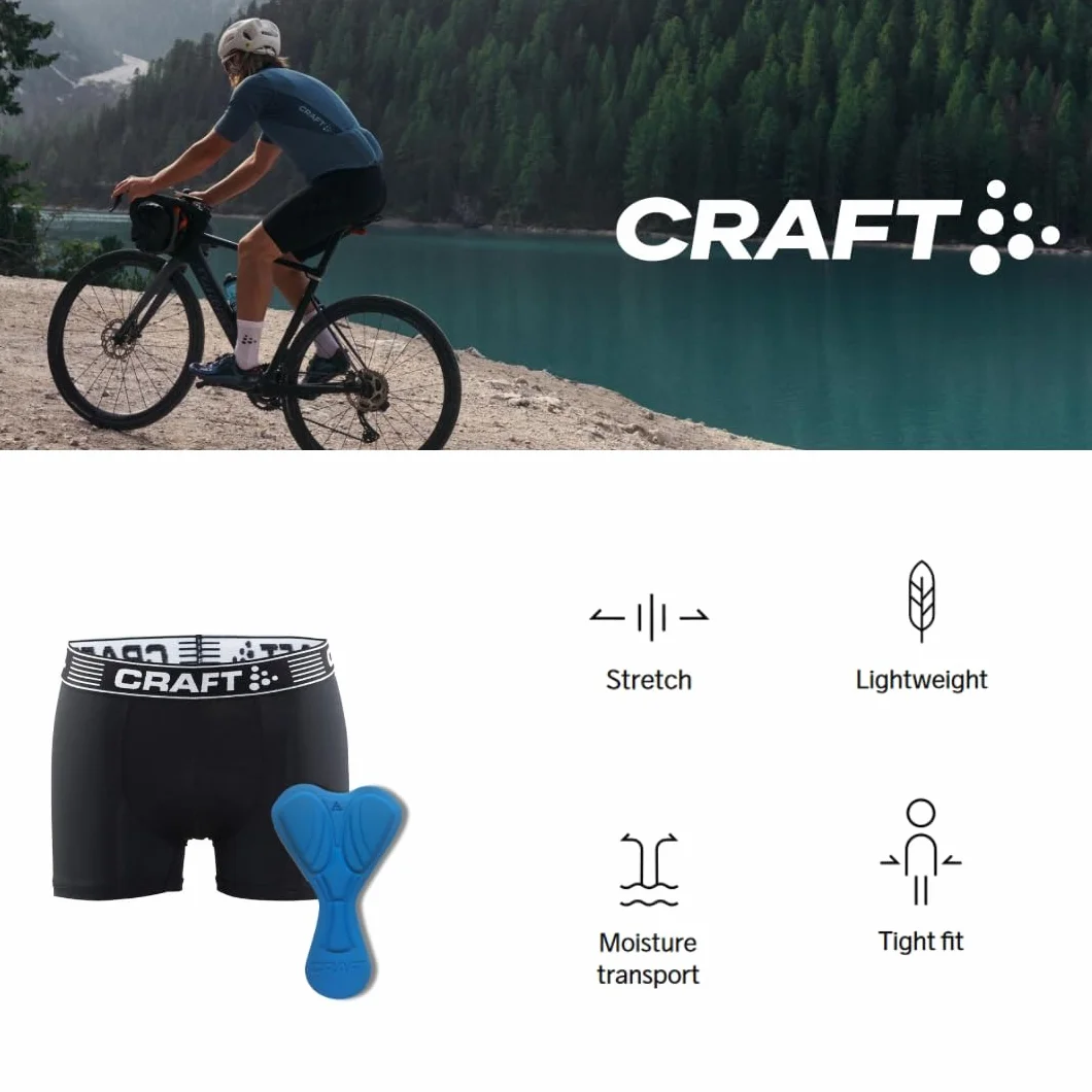 Craft Greatness Biker Bokserki męskie, spodenki rowerowe (rozm. S-3XL), oddychające spodnie rowerowe, wyściełane, XL