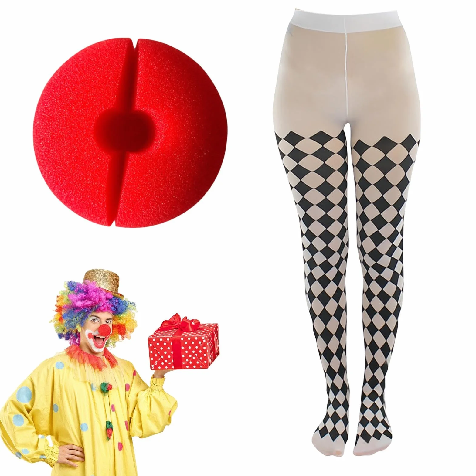 1 para rajstop i 1 podkolanówki do sukienki maskowej, akcesoria do kostiumów Cosplay