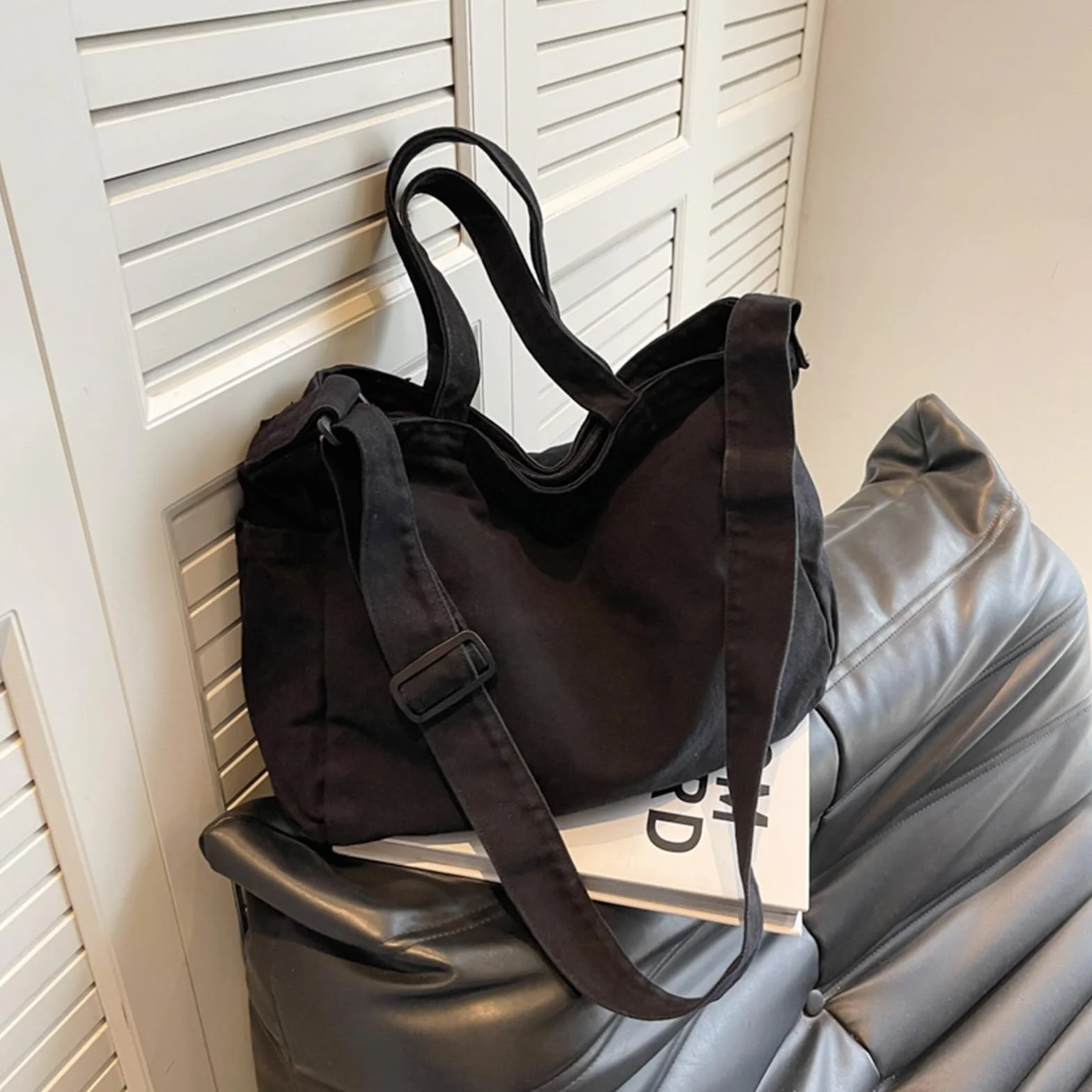 X SIM FITNESSX Unisex torba na ramię / torba na ramię ze sztruksu torebka lniana damska torba na zakupy modna torba materiałowa na co dzień/do biura/szkoły/podróży