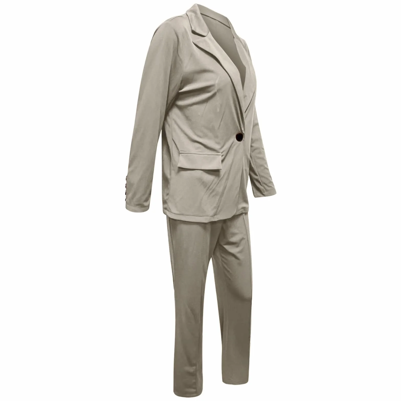 Damskie spodnie, elegancki garnitur biznesowy, zestaw dużych rozmiarów, klapy do biura, blezery, 2-częściowy garnitur slim fit, odświętny, sportowy strój uliczny