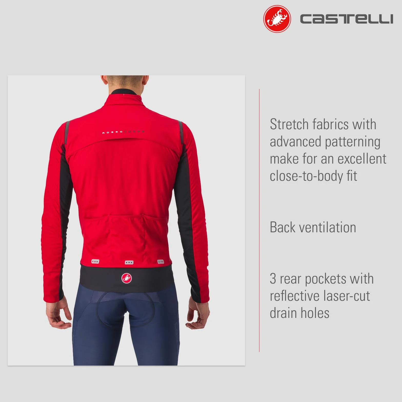 CASTELLI Kurtka Uniseks Alpha Podwójny Ros Jkt