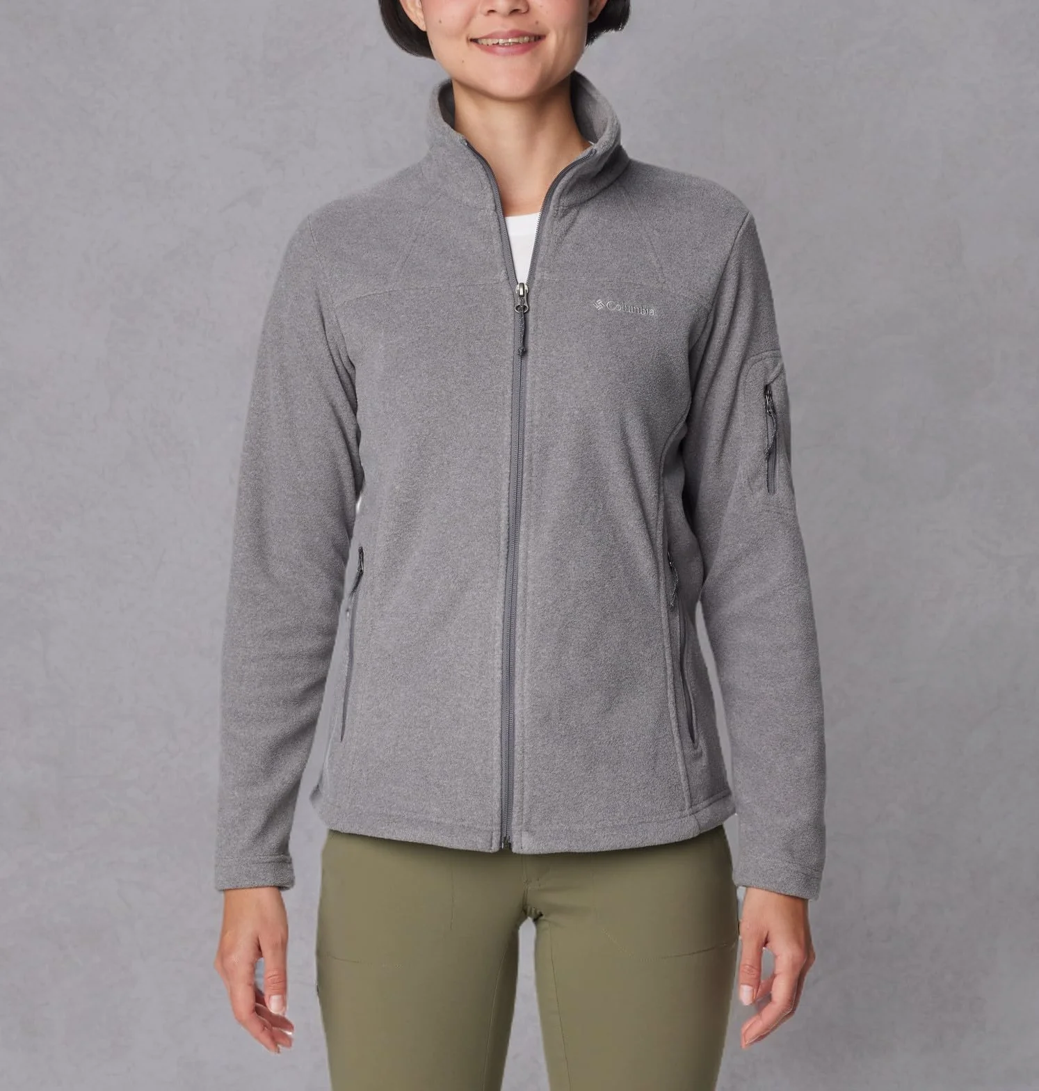 Columbia Fast Trek Jacket, Kurtka polarowa Kobiety, City Grey Heather/City Grey, M